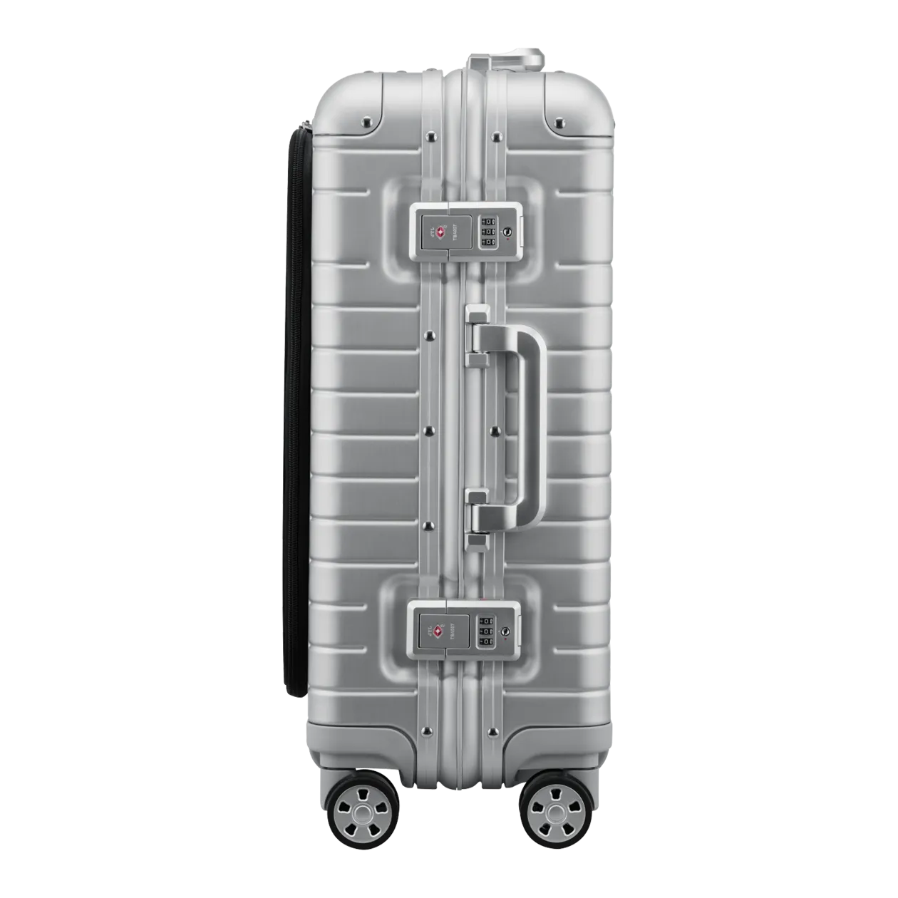 Lufthansa Aluminium Collection Trolley S with Front Pocket, Silver