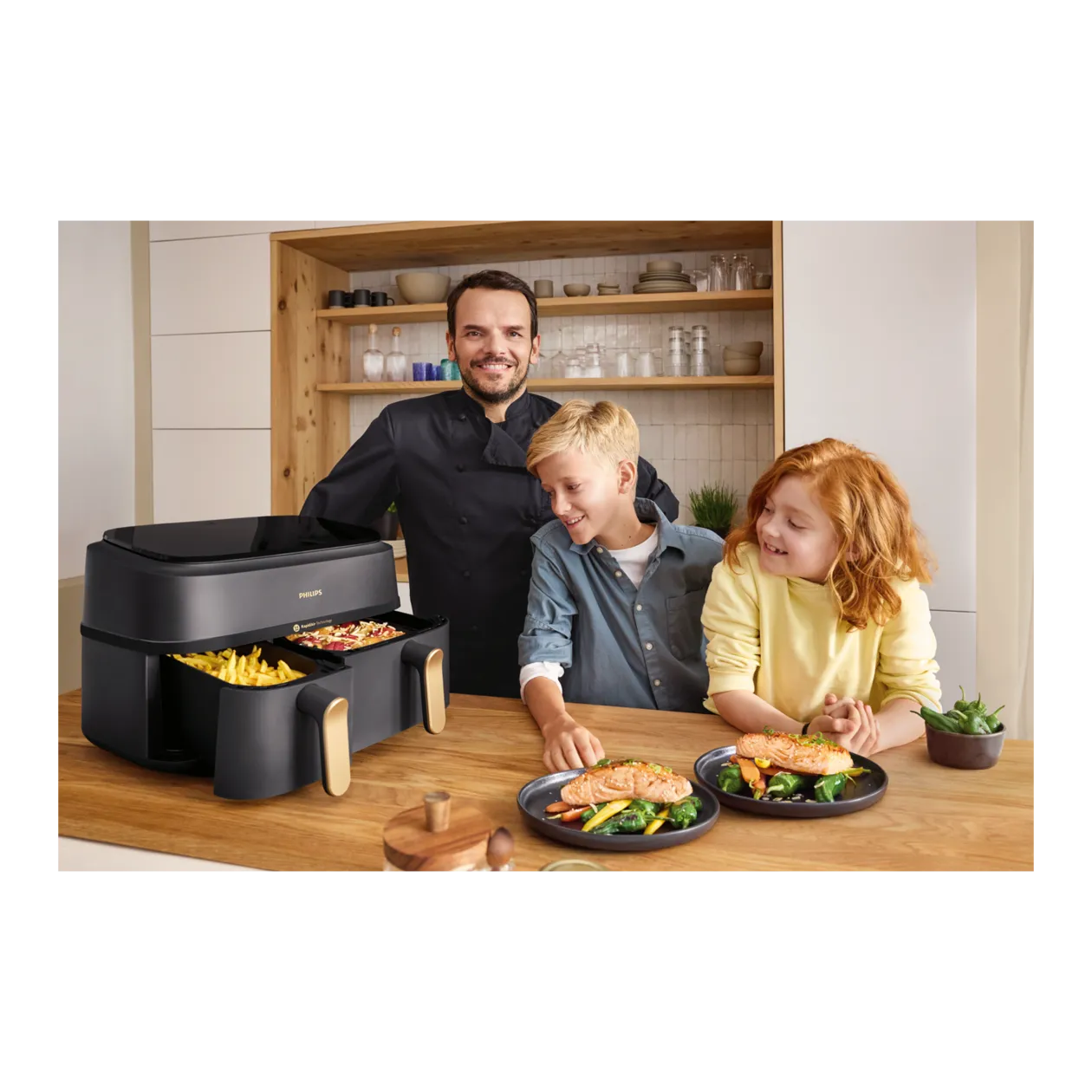 Philips Airfryer 3000 Series Heißluftfritteuse, 3/6 l, Schwarz