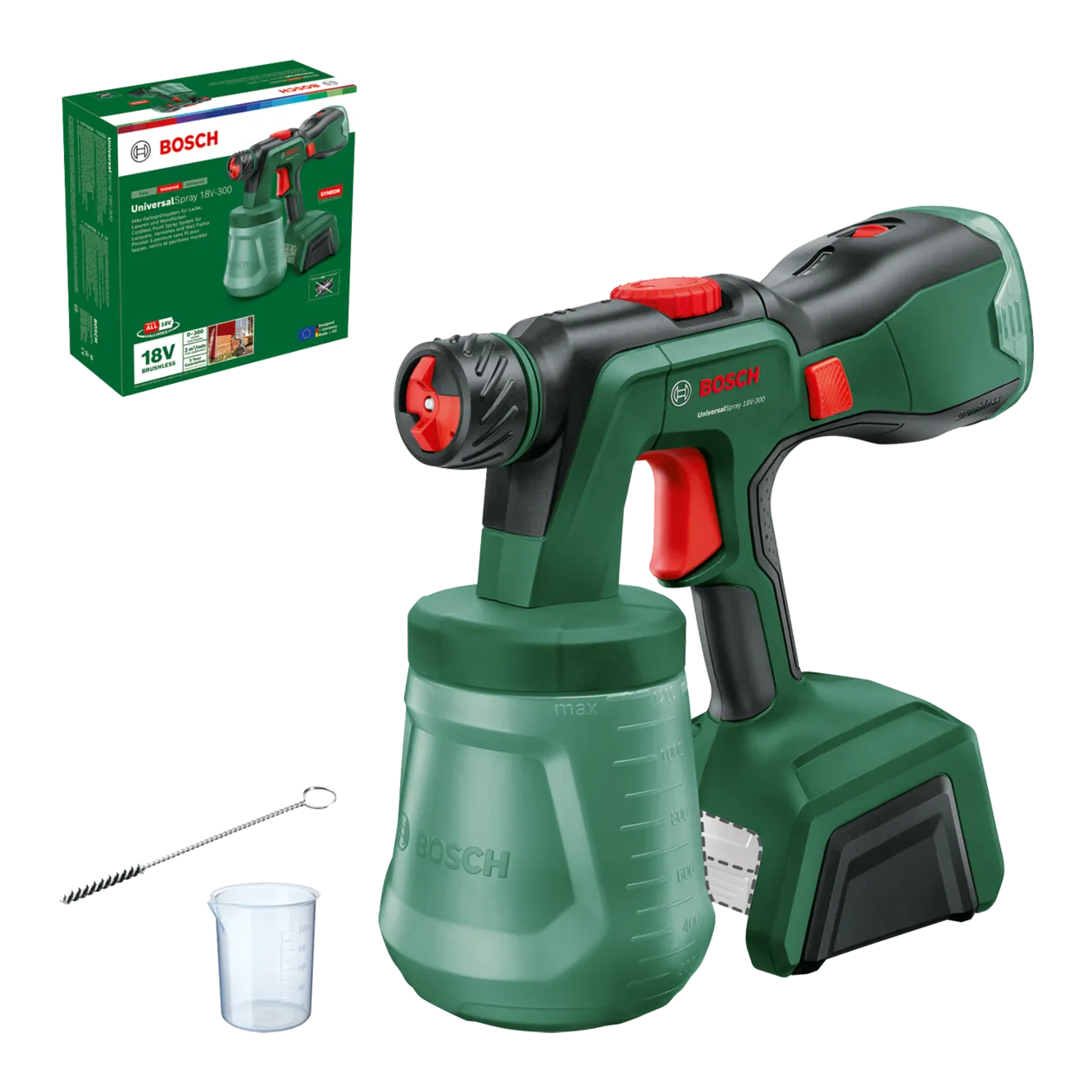 Bosch UniversalSpray 18V-300 Cordless Spray Gun, Classic Green