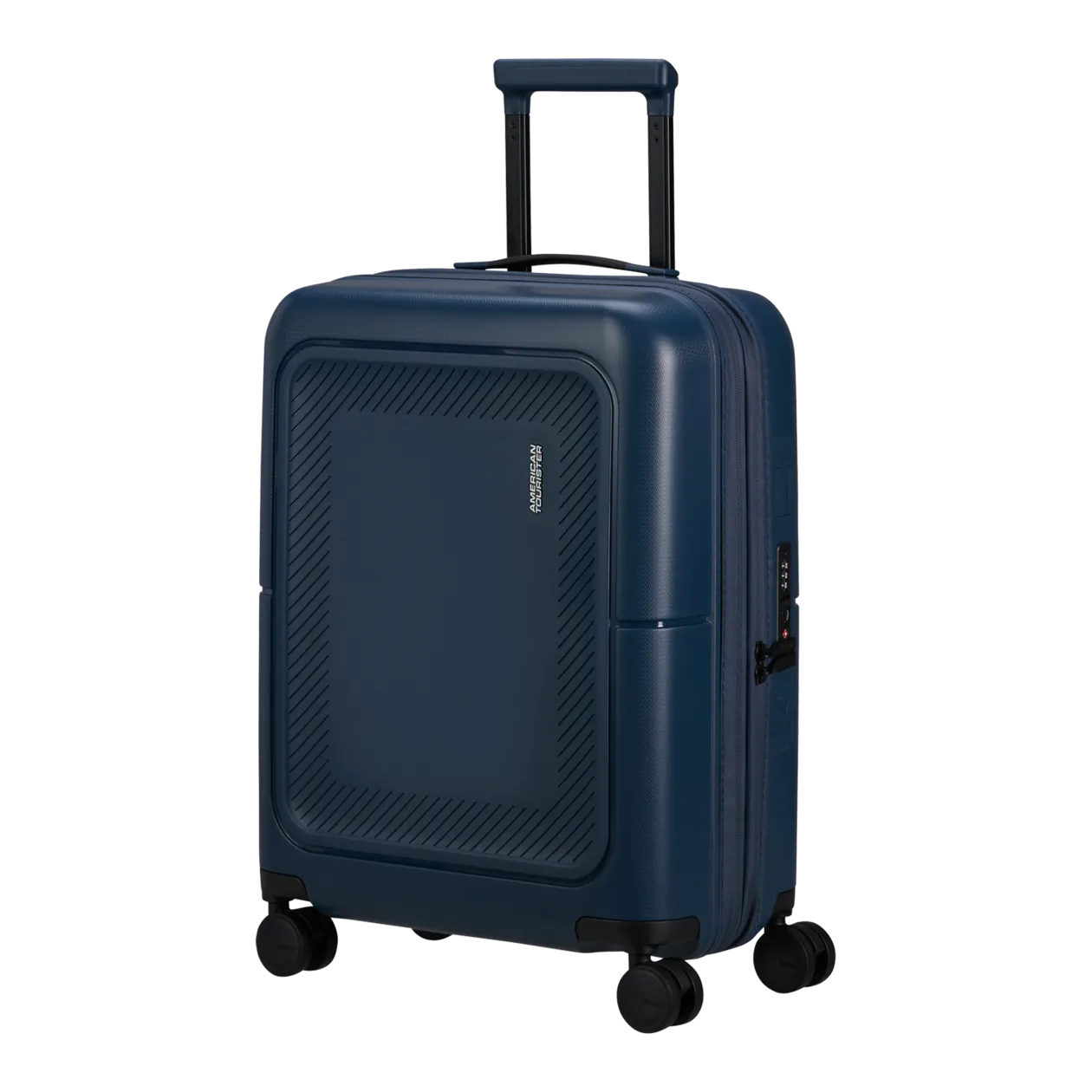 American Tourister DashPop Spinner 55/20 TSA Trolley da cabina (espandibile), Midnight Blue