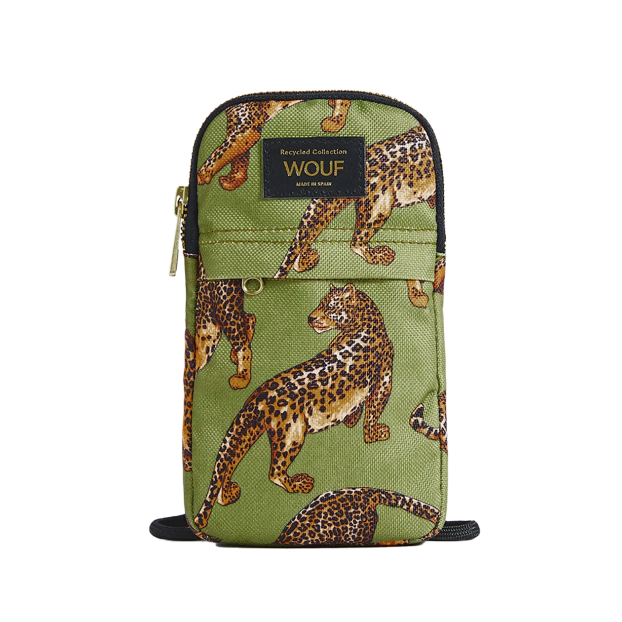 WOUF Olive Leopard Handytasche, Olive