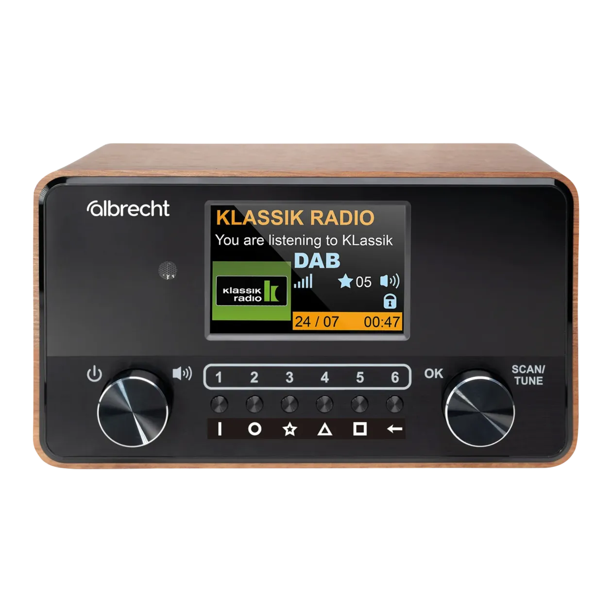 Albrecht DR 866 Radio digitale DAB+/FM, marrone