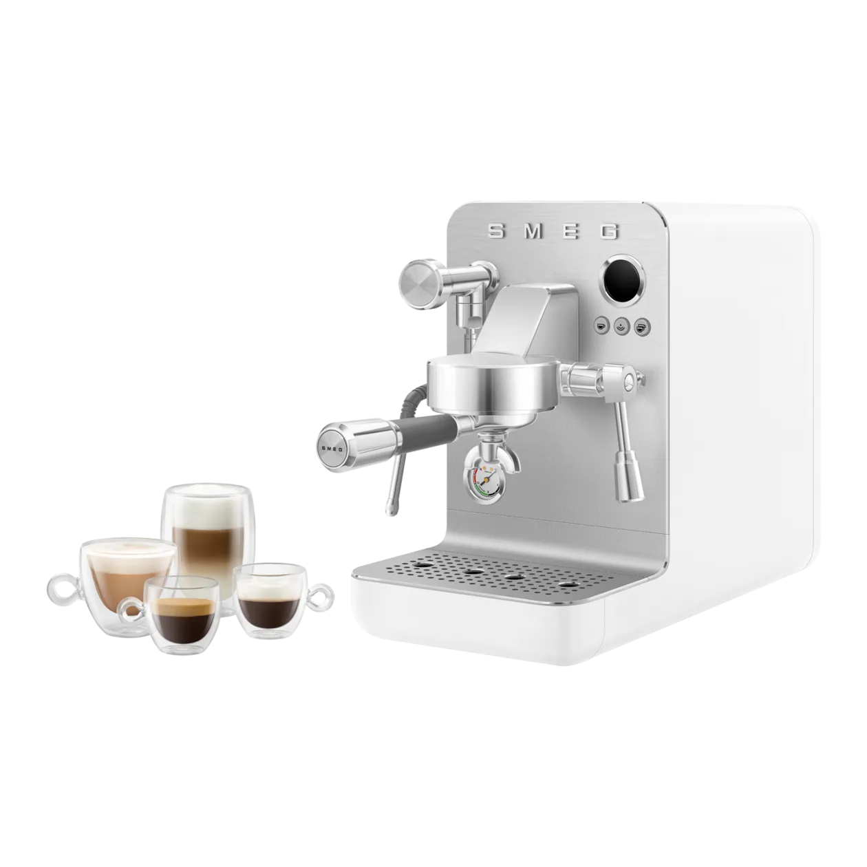 SMEG Minipro Espresso Machine, White Matt