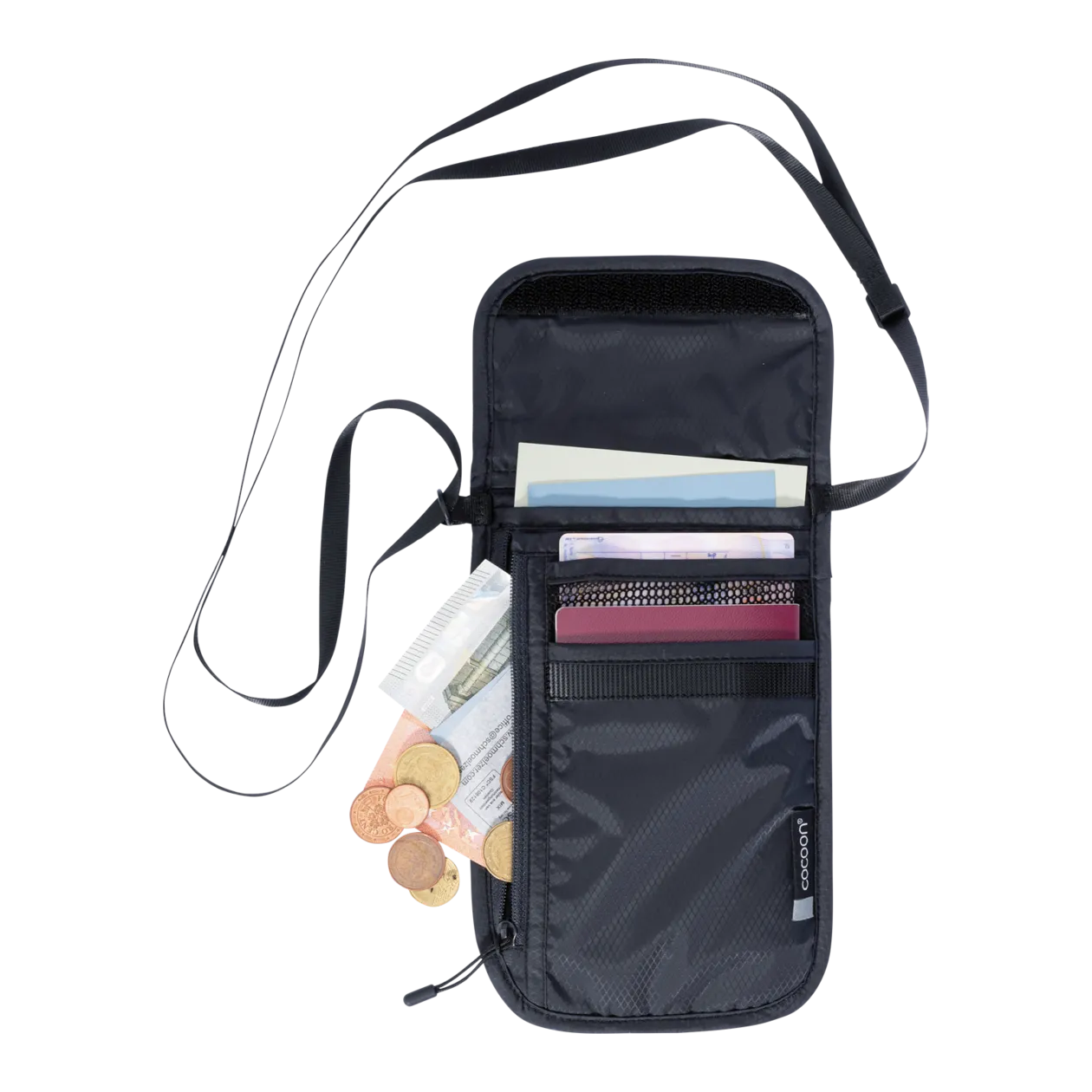 COCOON Travel Neck Wallet Sac tour de cou, Phantom Black