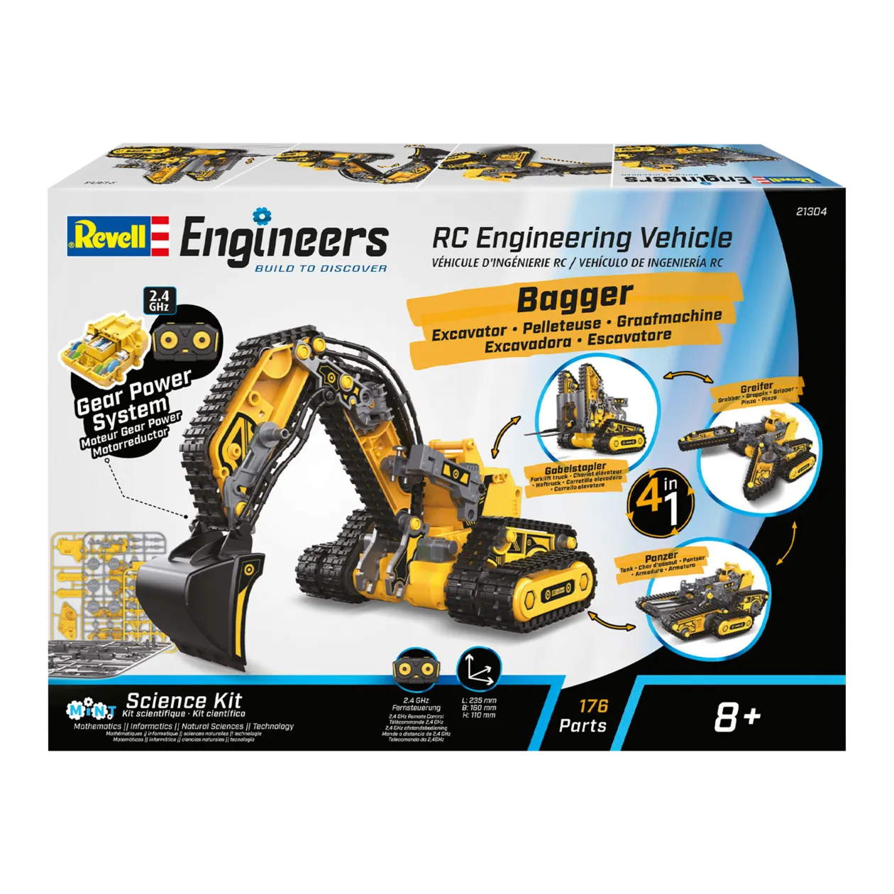 Revell Engineers RC 4-in-1 Engineering ferngesteuertes Fahrzeug Bauset