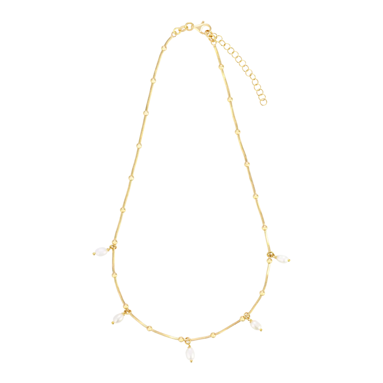 Haus of Dietrich Pearls Collana, toni oro / bianco