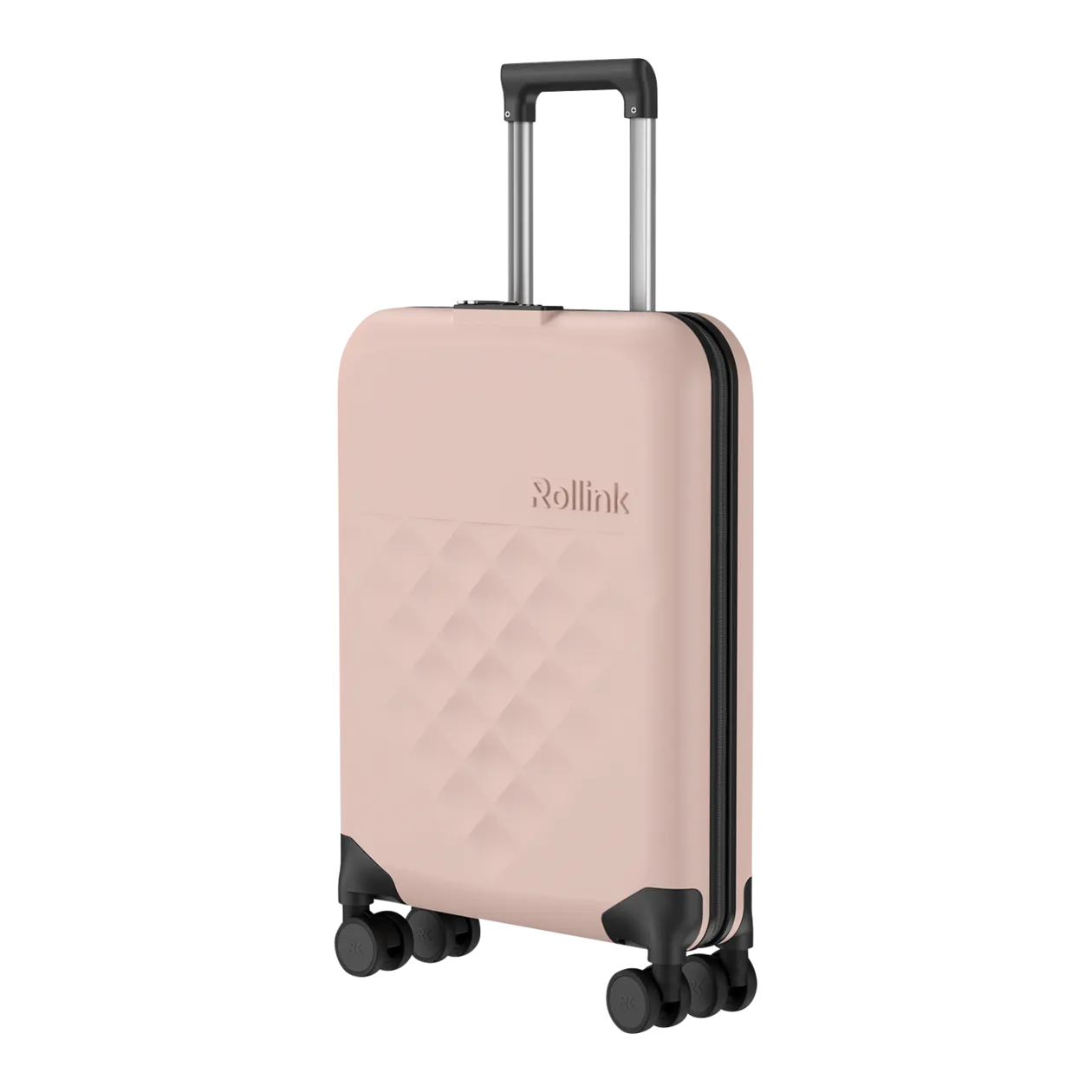 Rollink VEGA360 Valise cabine à roulettes (pliable), Rose Smoke