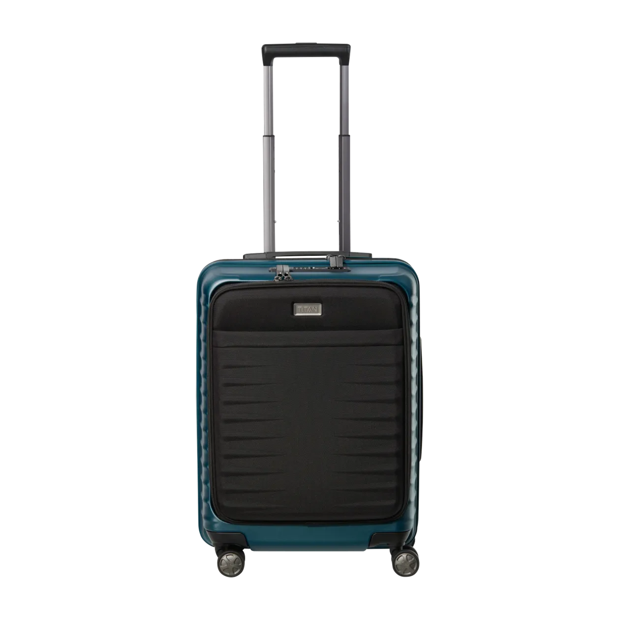 TITAN LITRON Valise à roulettes S avec poche frontale, 4 roues, Petrol