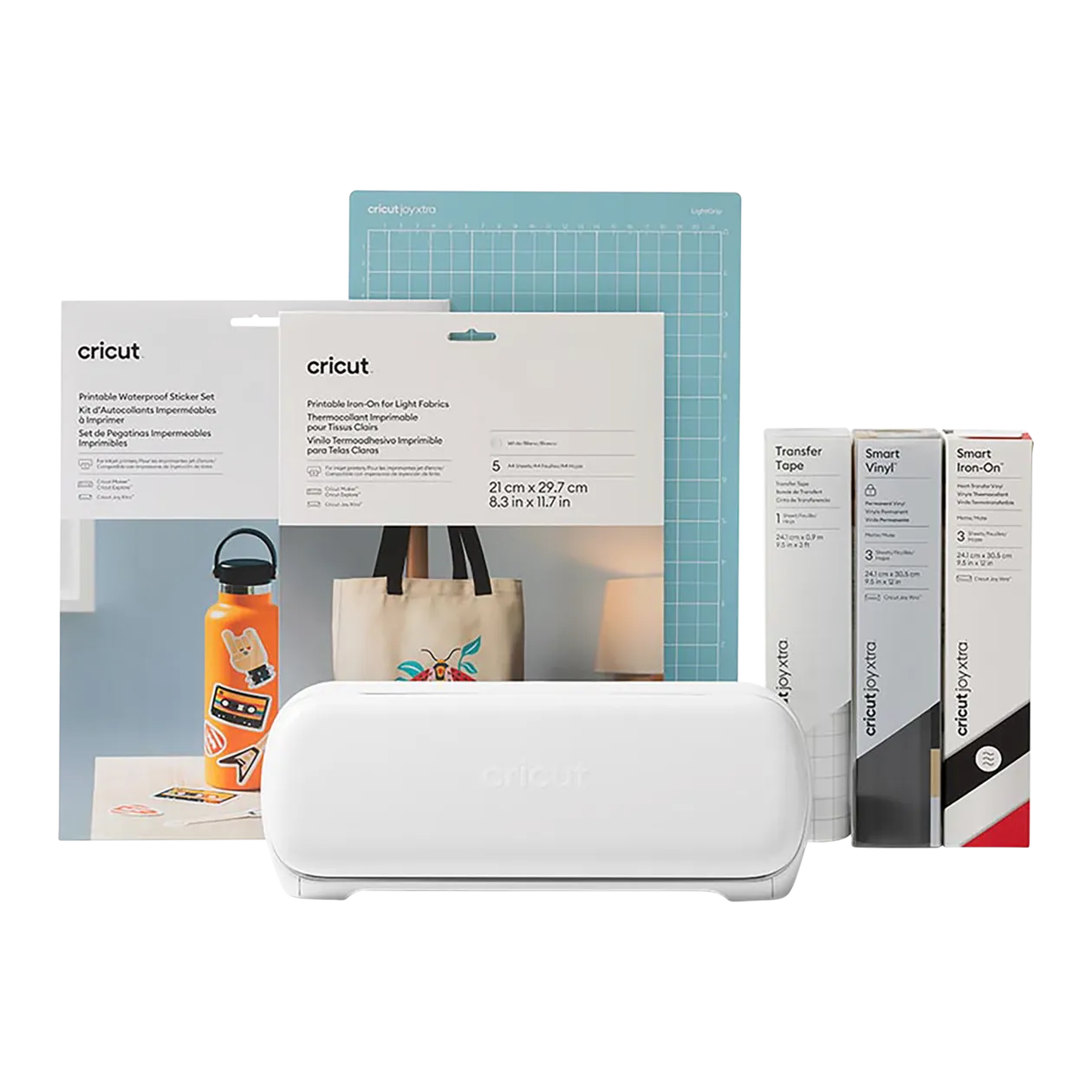 Cricut Joy Xtra™ Starter Bundle smarte Bastelmaschine inkl. Material, Weiß