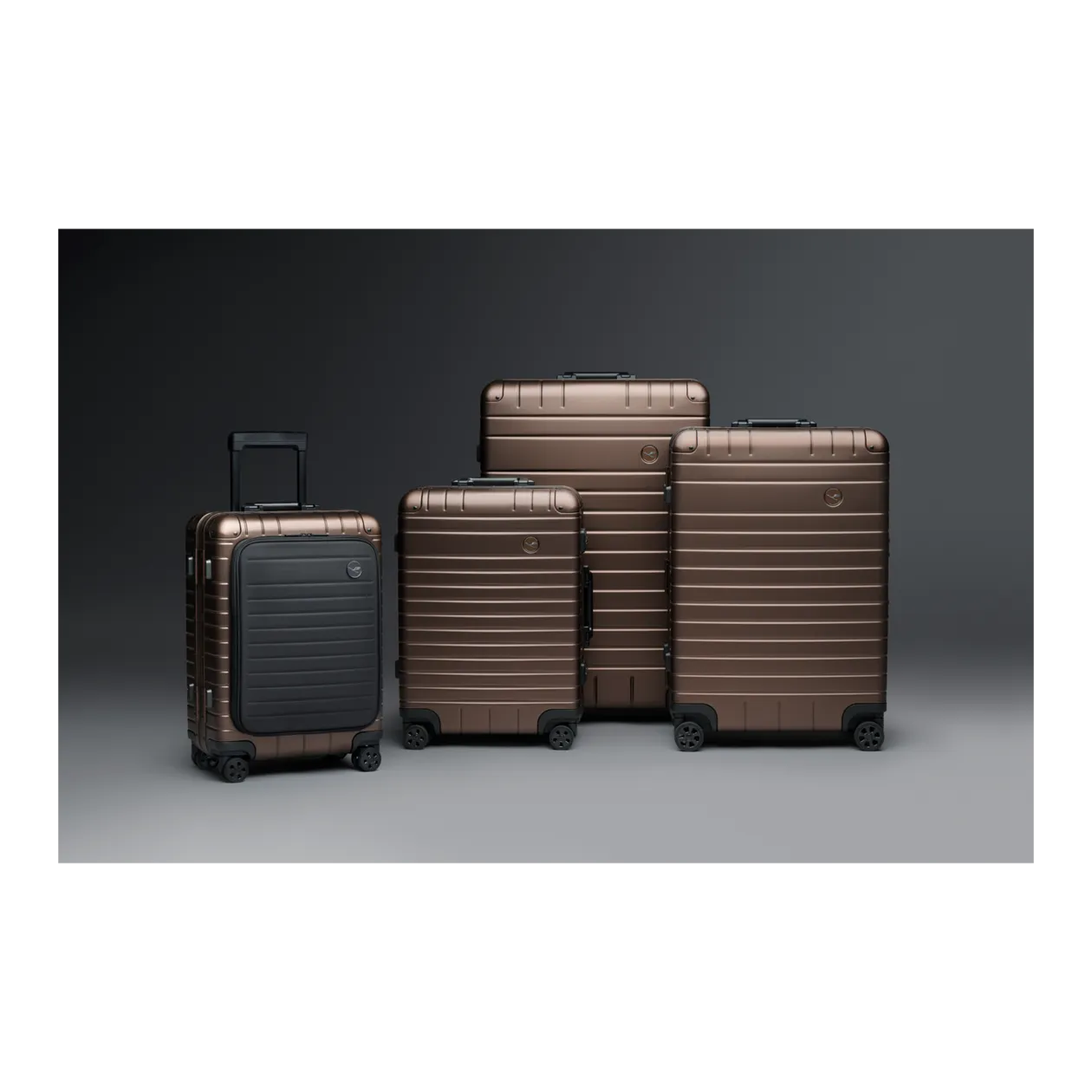 Lufthansa Aluminium Collection First Class Edition Valise à roulettes M, bronze