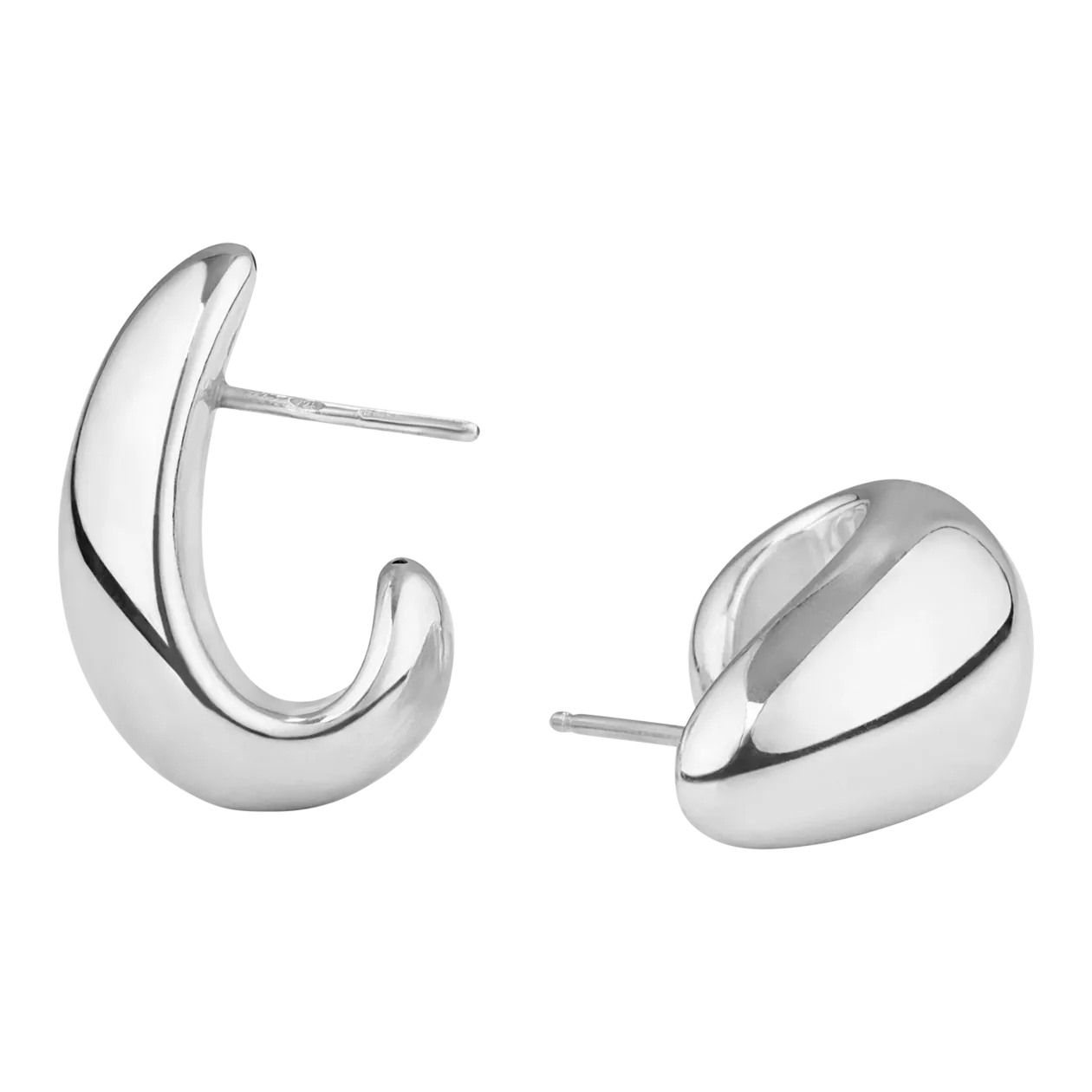 Haus of Dietrich Silver Drop Chaîne + clous d'oreilles, argenté