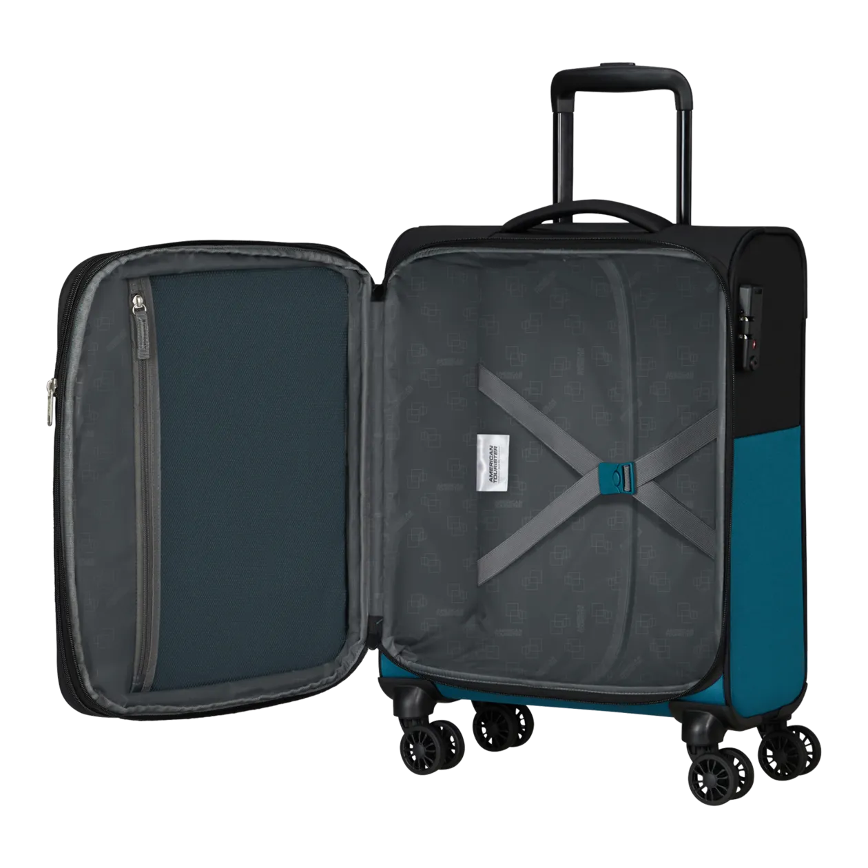 American Tourister Daring Dash Trolley S (espandibile), nero/blu