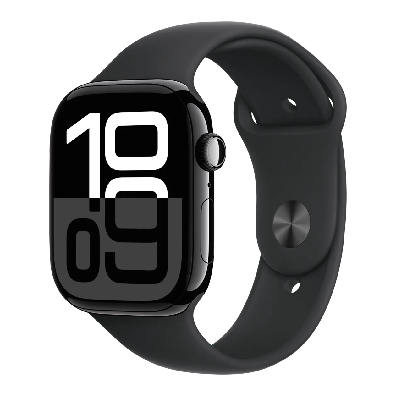 Apple Watch Series 10 GPS + Cellular Montre connectée avec bracelet sport M/L, 46 mm, aluminium, noir/noir