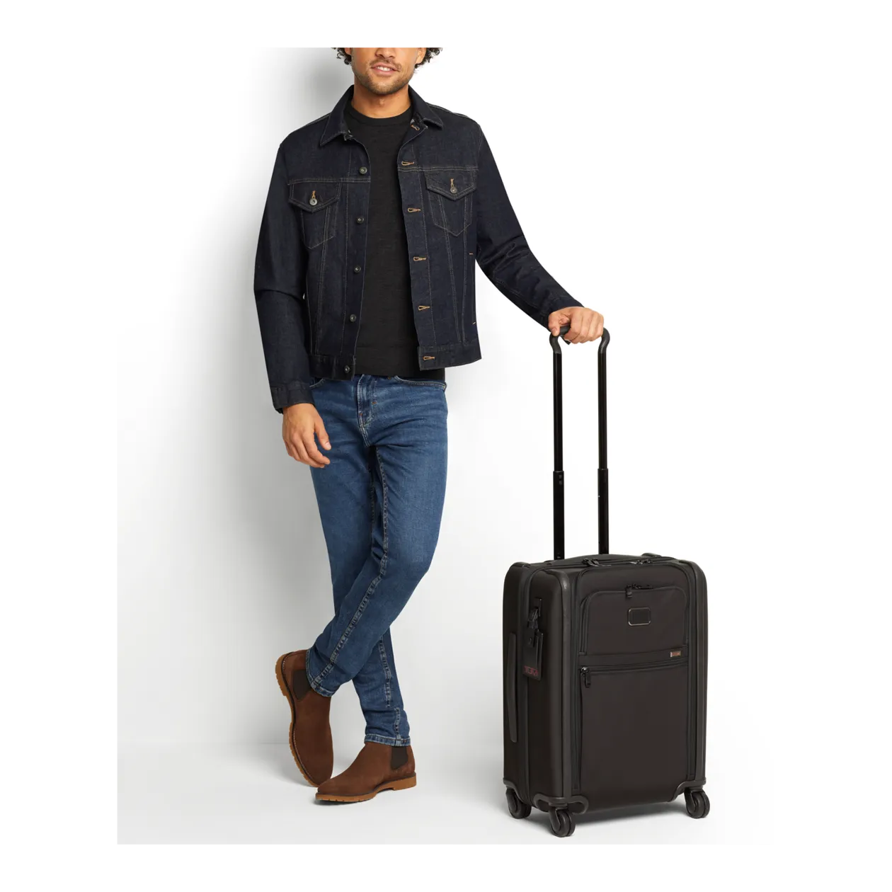 TUMI Alpha X Continental Dual Access Carry-On Valise cabine à roulettes, 4 roulettes, noir