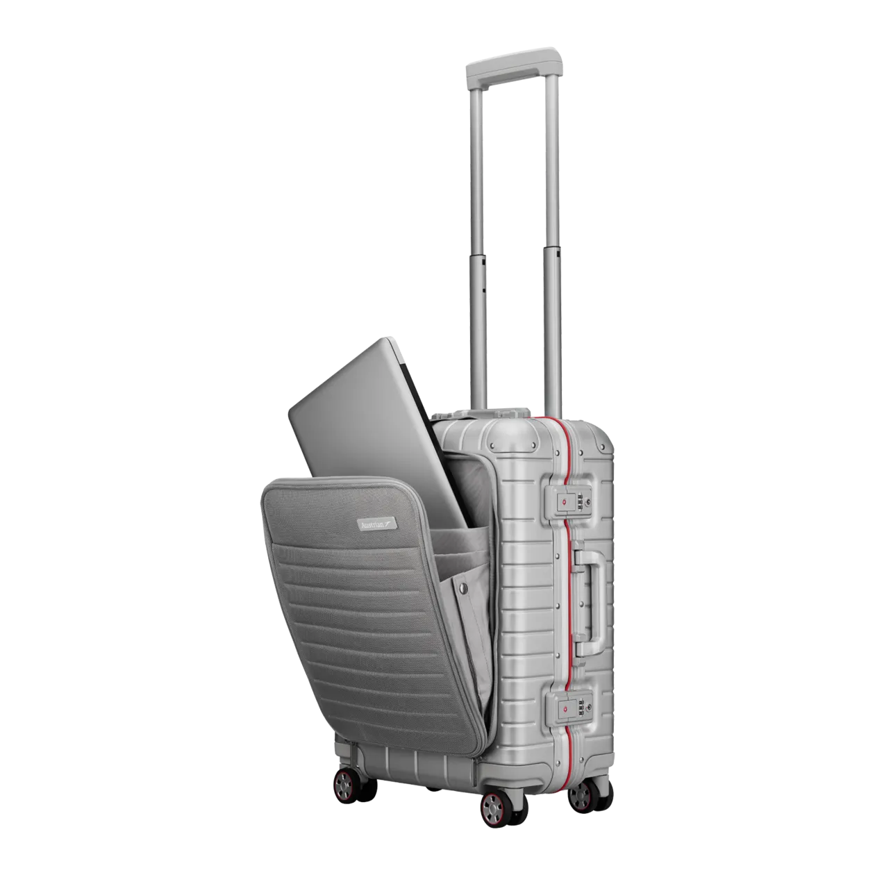 Austrian Aluminium Collection Trolley S con tasca frontale, argento