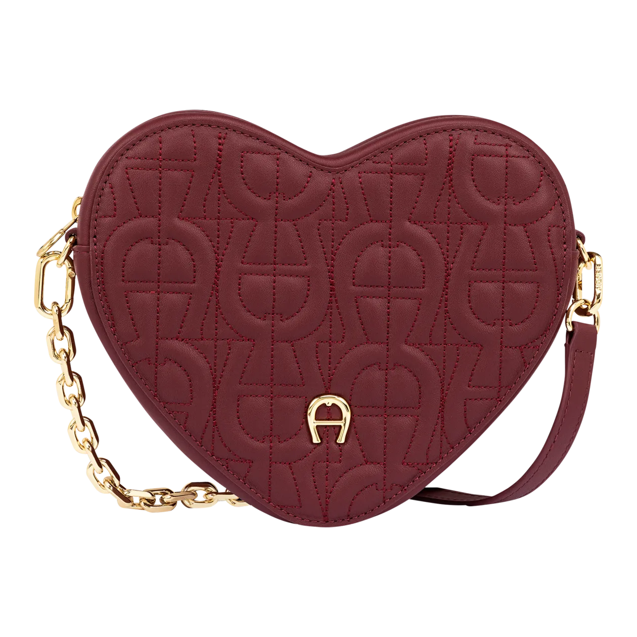 AIGNER Heart Pouch, Burgundy