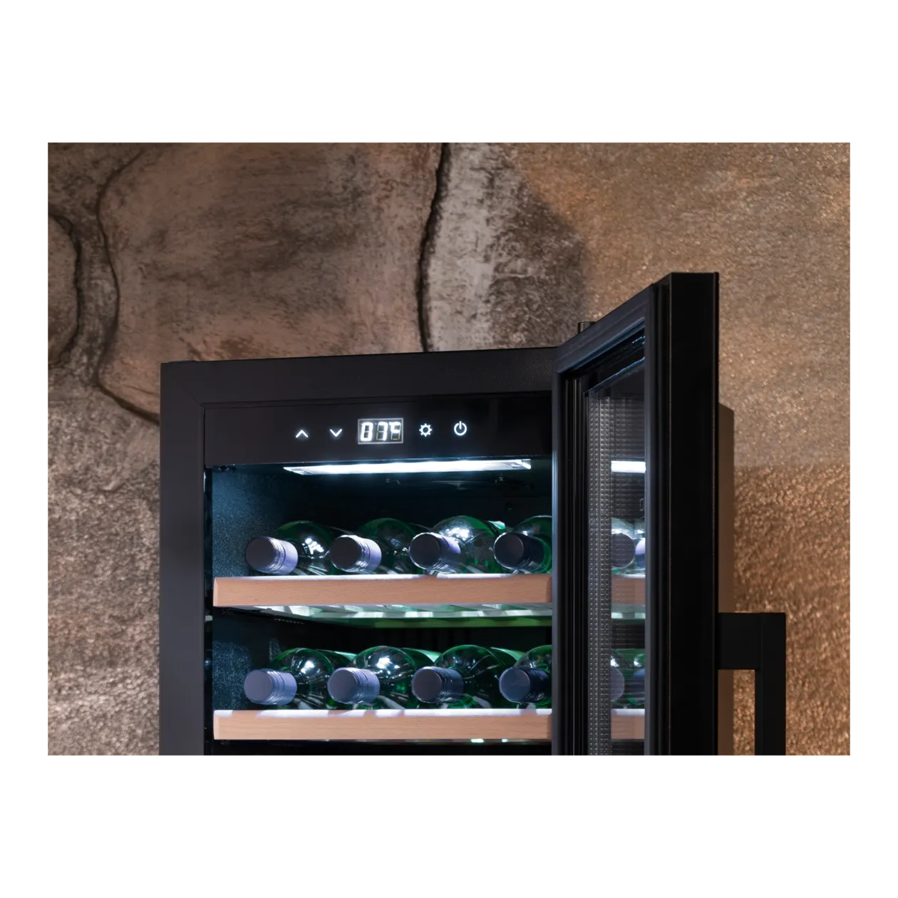 CASO Design WineExclusive 38 Smart Cantinetta frigo per vino, nero