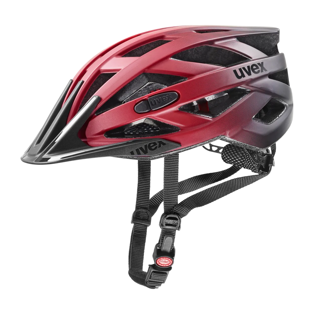 uvex i-vo cc Casque de vélo, 56-60 cm, Red-Black Matt