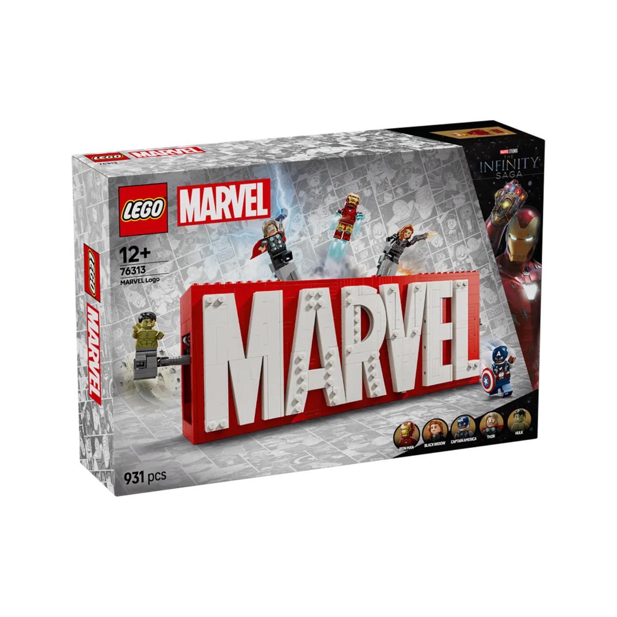 LEGO® Marvel 76313 Logo & Minifiguren Spielset