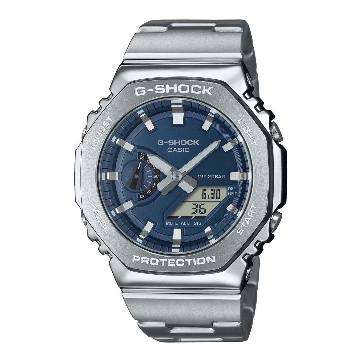 CASIO G-SHOCK GM-2110D-2BER Orologio da uomo, blu scuro / toni argento