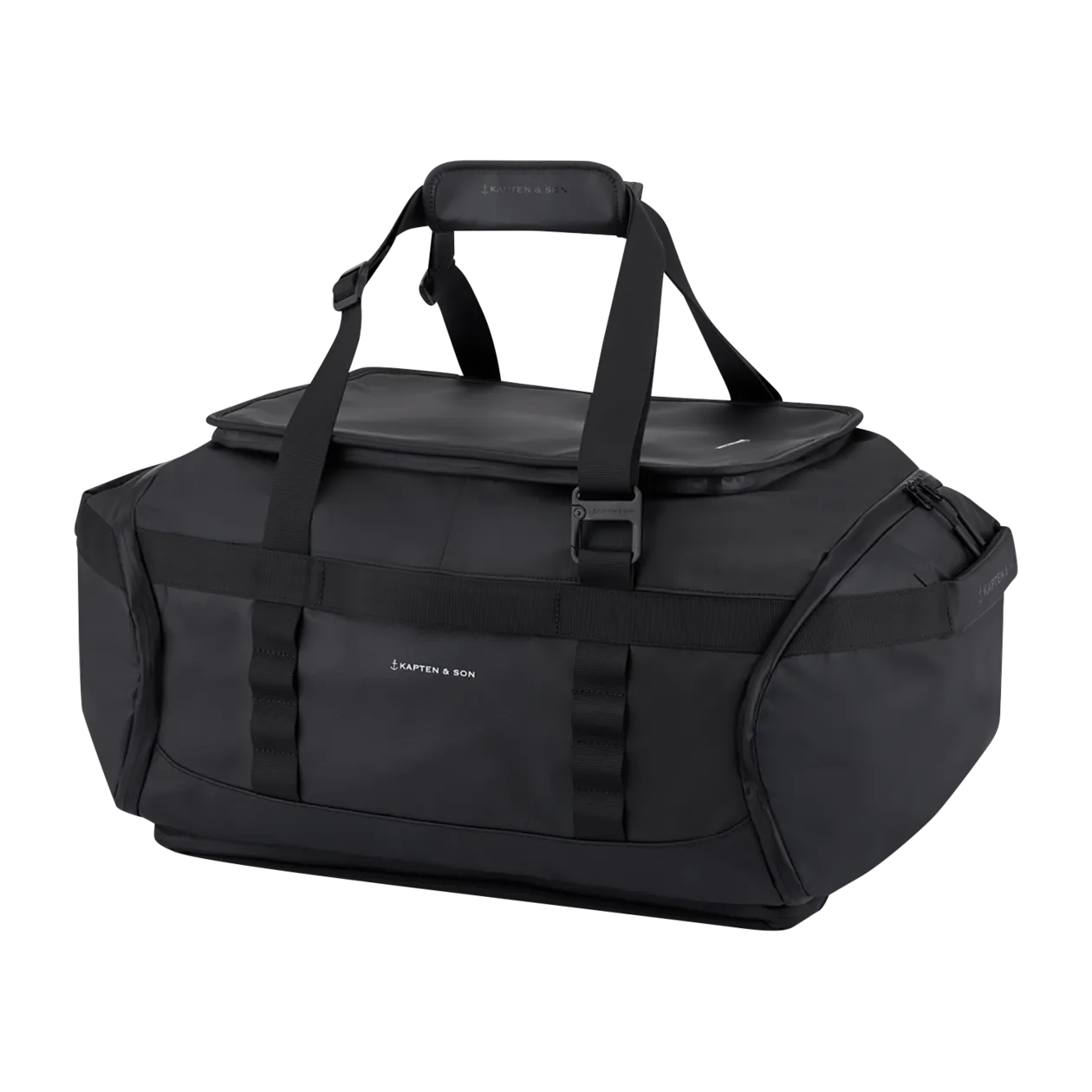 Kapten & Son Lisbon Duffle Backpack/Holdall, All Black