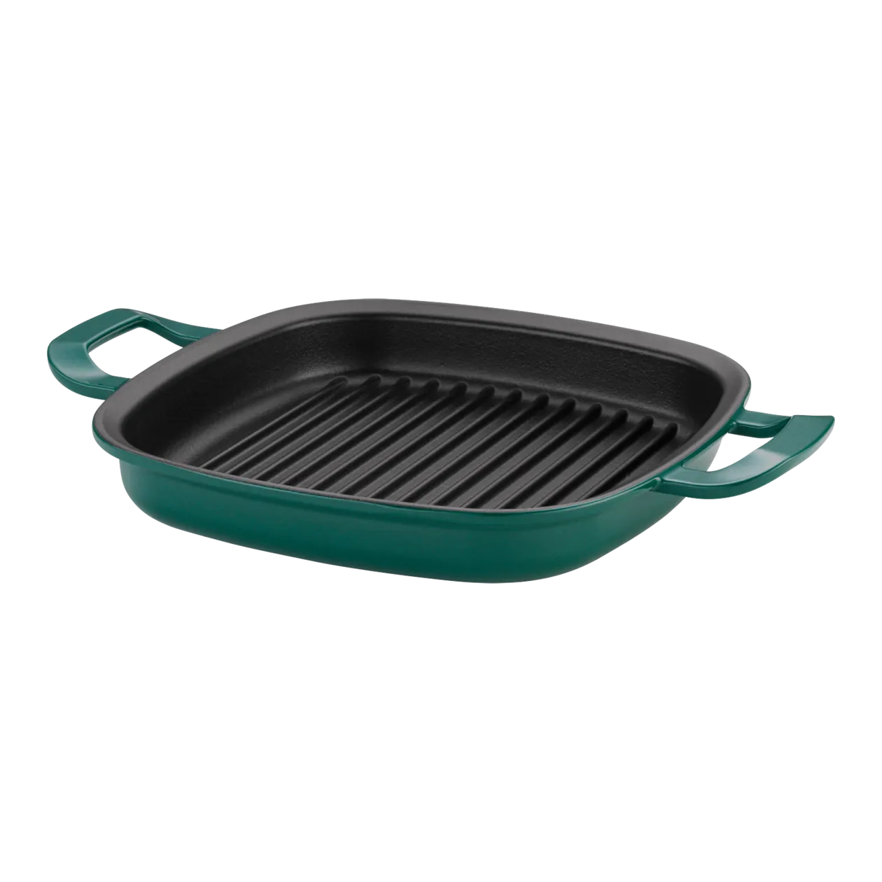 Fissler Original-Profi Collection® Poêle à griller en fonte, carrée, 26 x 26 cm, vert émeraude