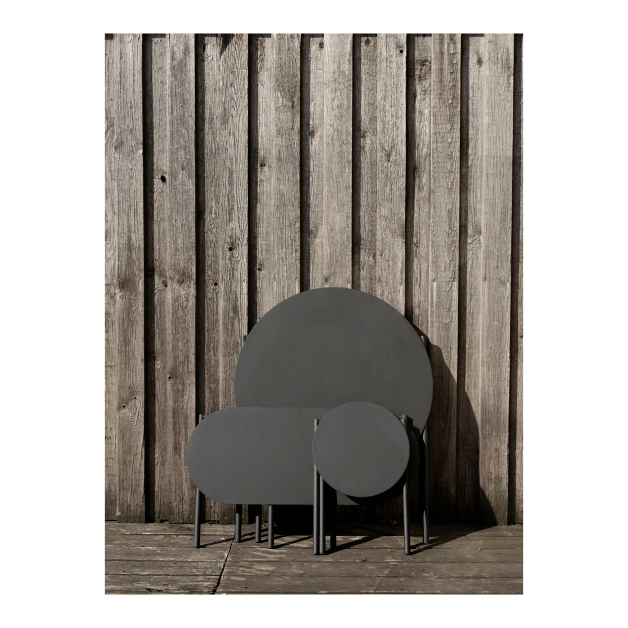 Zone Denmark Disc Table pliante, noir