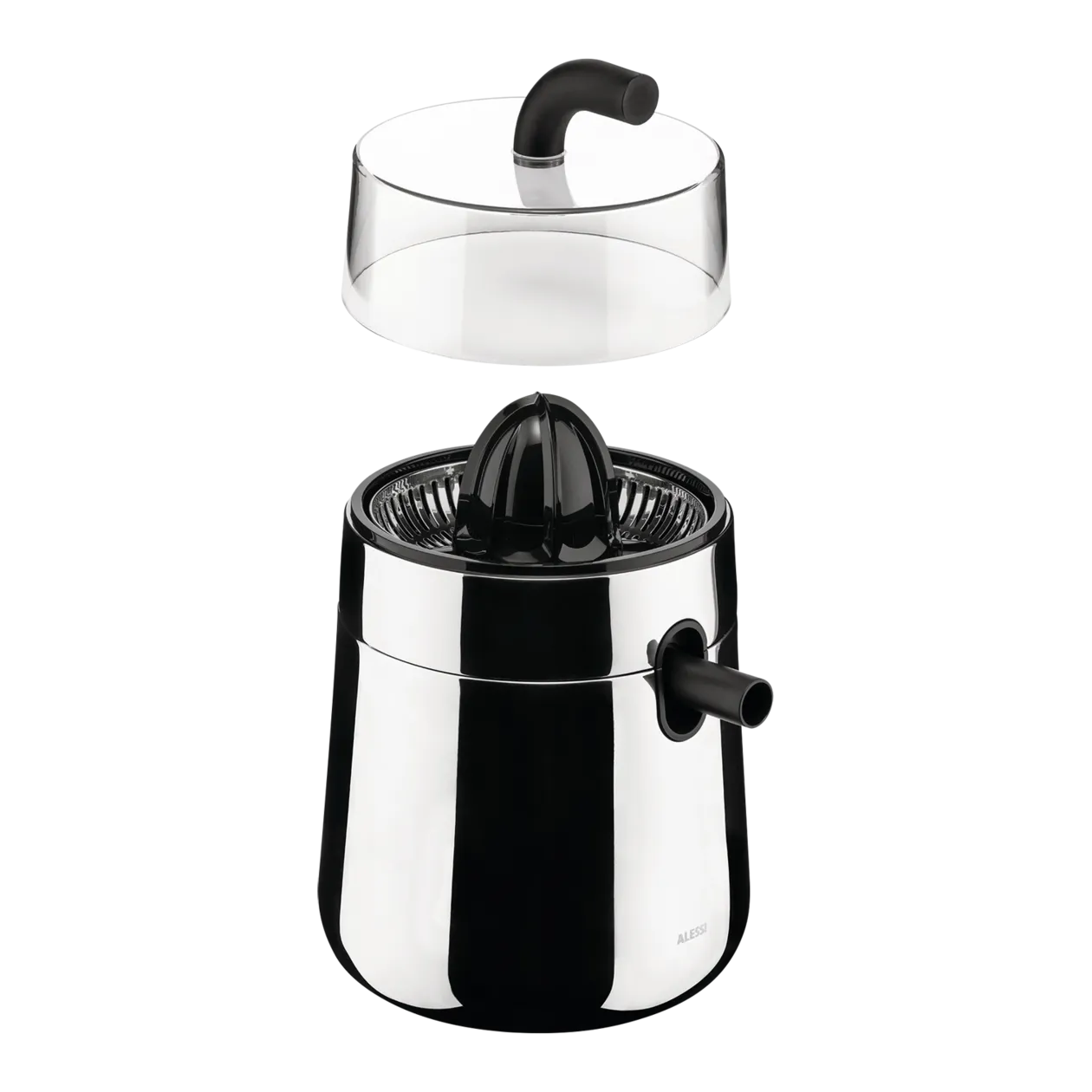 Alessi Toru Spremiagrumi, acciaio inox / nero