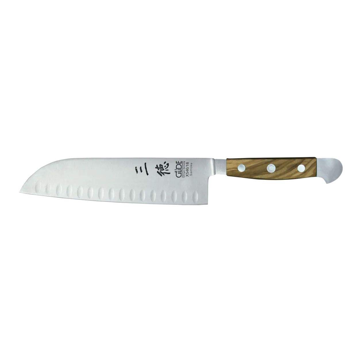 GÜDE Alpha Couteau Santoku, 18 cm, acier inoxydable / olivier