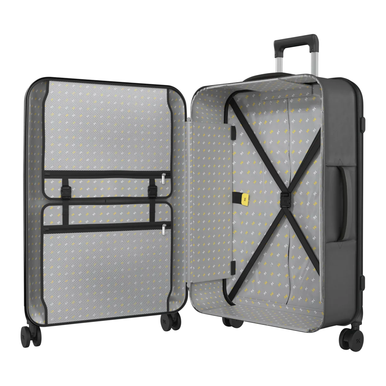 Rollink VEGA360 Valise à roulettes L (pliable), noir