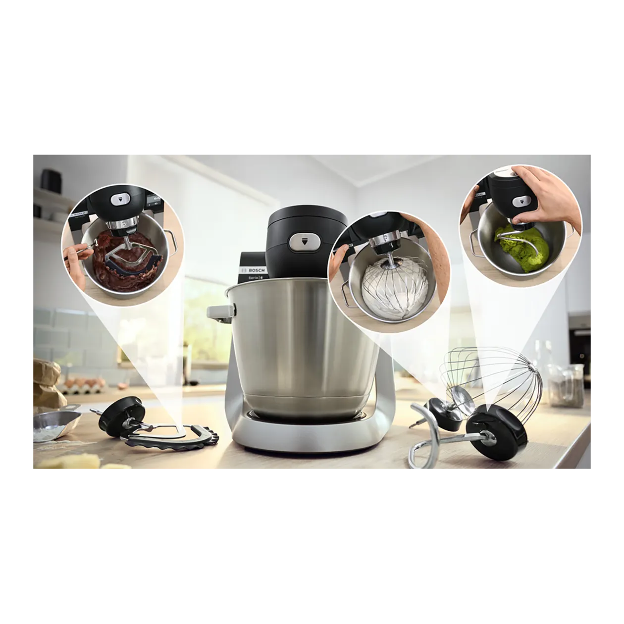 Bosch Serie 6 MUMS6ZS13D Robot de cuisine, noir / acier inoxydable