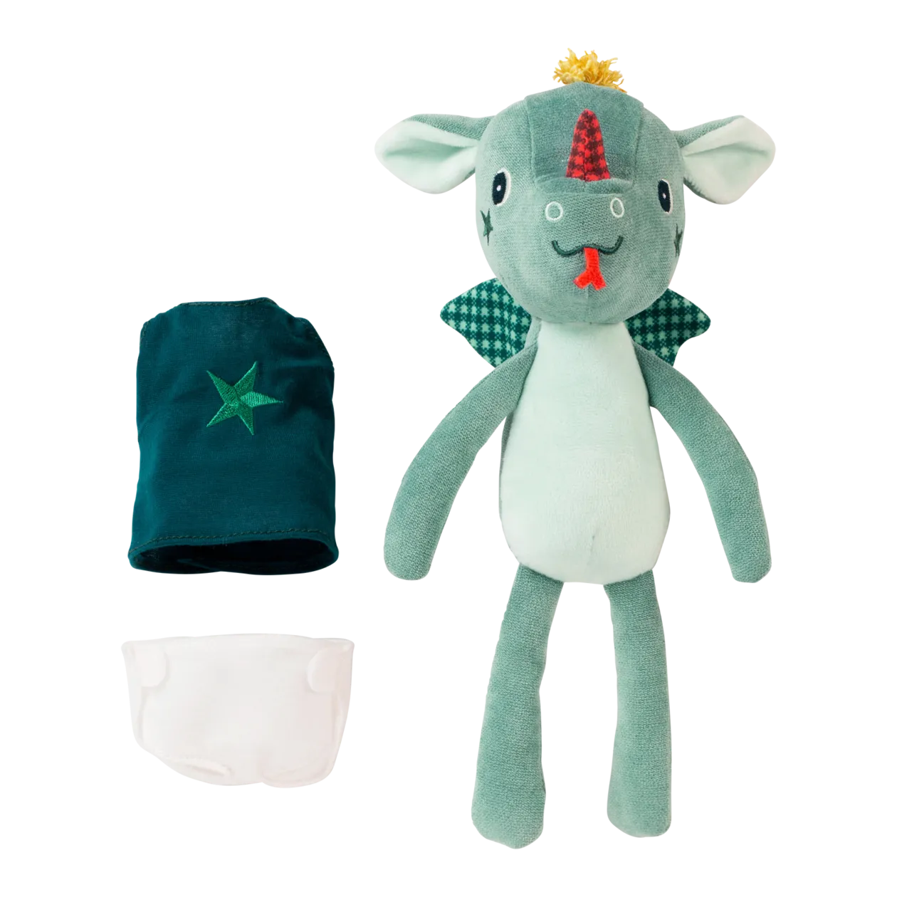 Lilliputiens "Evening Ritual with Joe" Bedtime Cuddly Toy Playset, Green