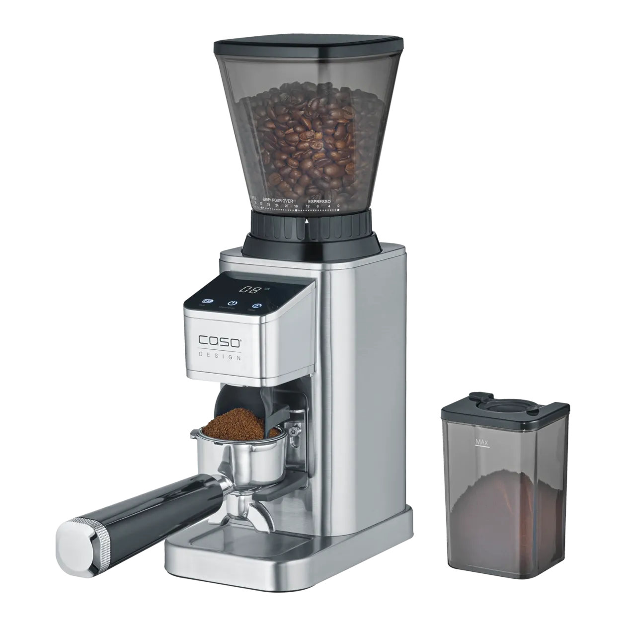 CASO Design BaristaChef Inox Coffee Grinder, Stainless Steel