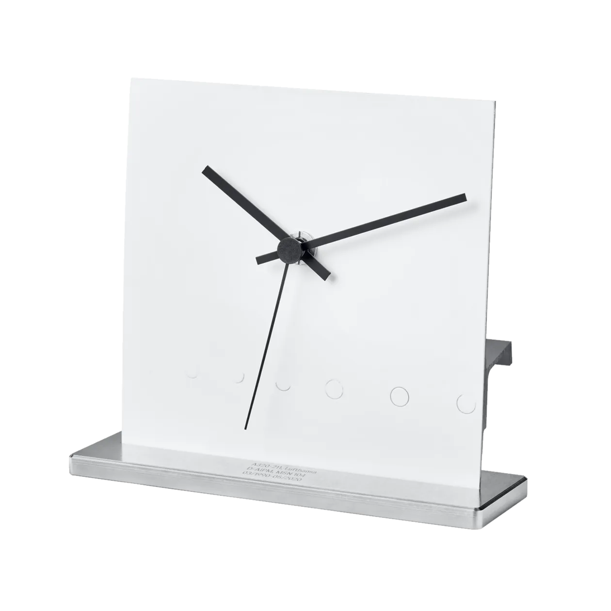 Lufthansa Upcycling Collection A320-211 D-AIPM Sculpture Clock Table / Wall Clock, White