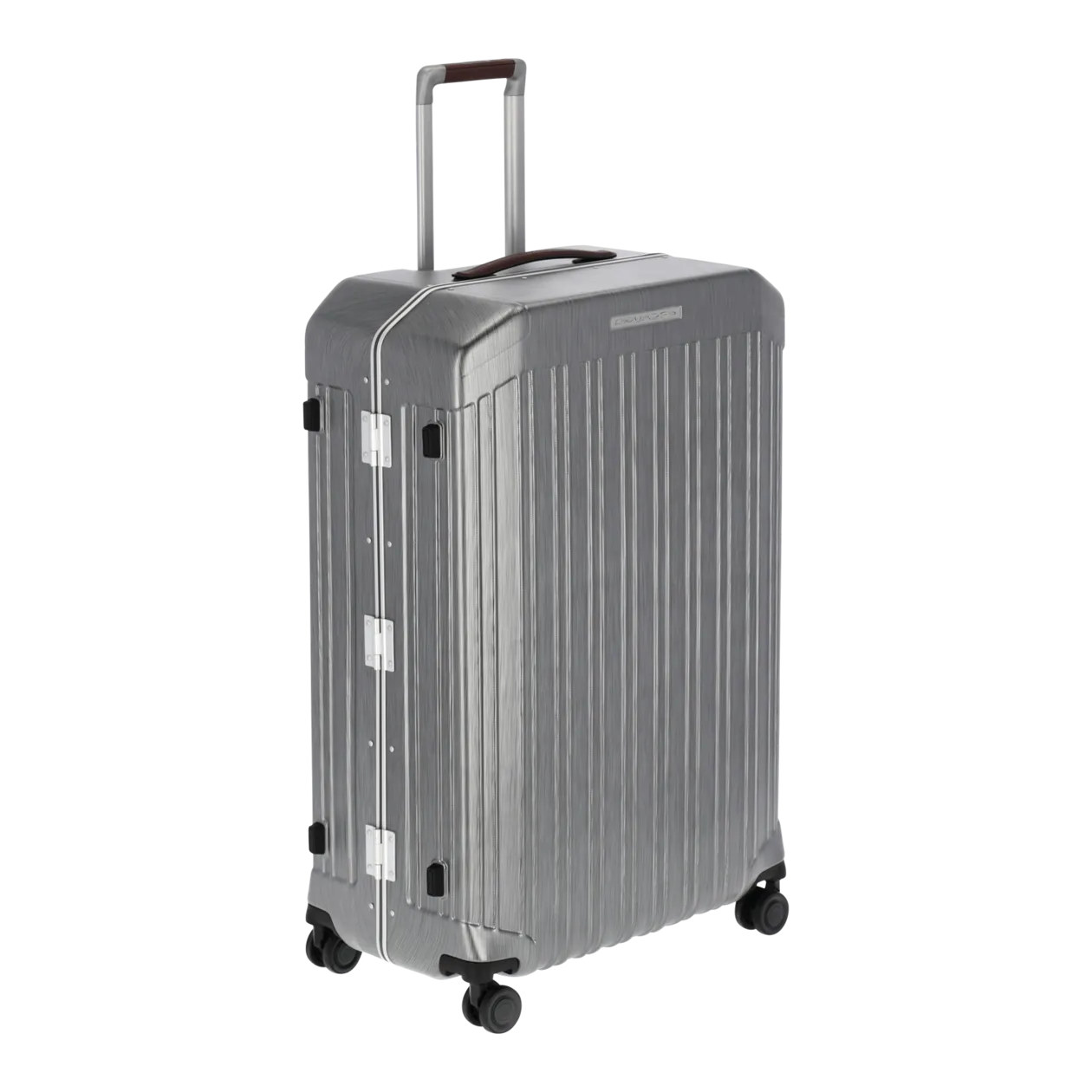 Piquadro Hard Shell Trolley L, Silver Grey/Cognac