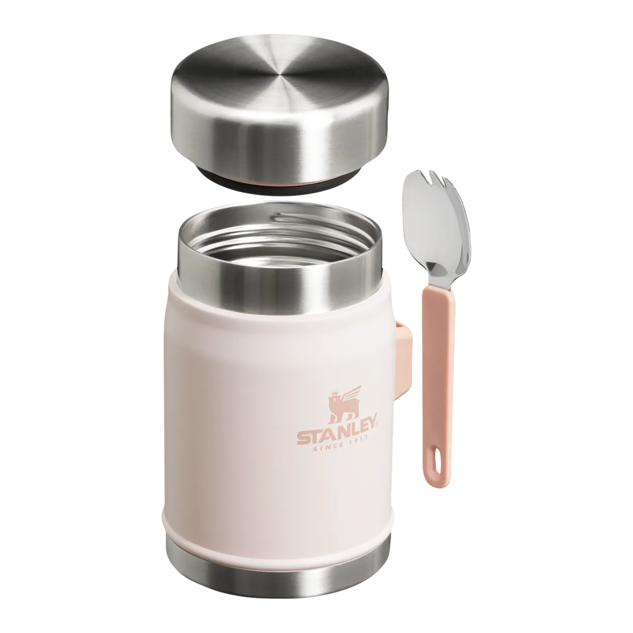 Stanley Legendary Food Jar + Spork Bocal avec cuillère-fourchette, 410 ml, Roze Quarz