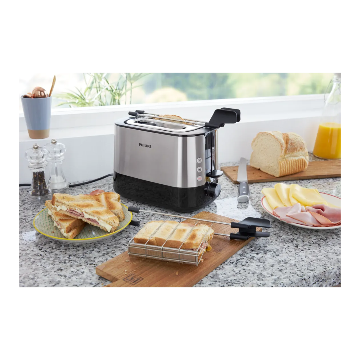 Philips Viva Collection Toaster, Schwarz