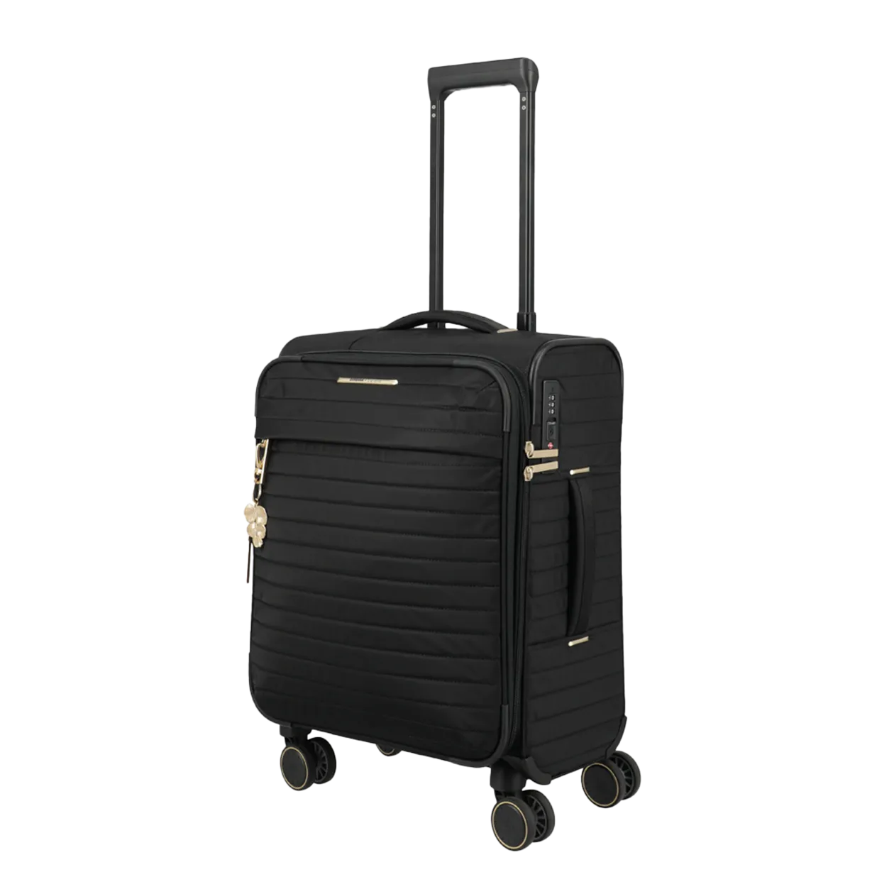 BARBARA & travelite Stepp Trolley S, 4-Wheel (Expandable), Black