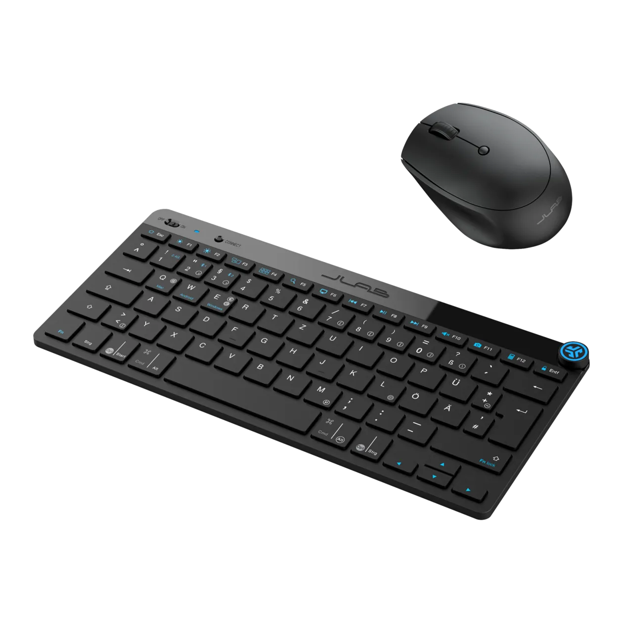 JLab GO Tastatur DE + GO Maus, Schwarz