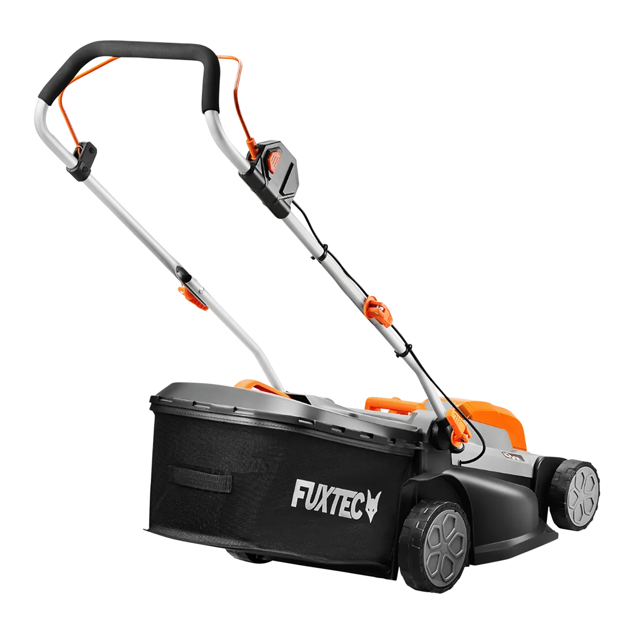 Fuxtec FX-E2RM37 40 V Rasaerba a batteria con 2 batterie e caricabatteria, nero