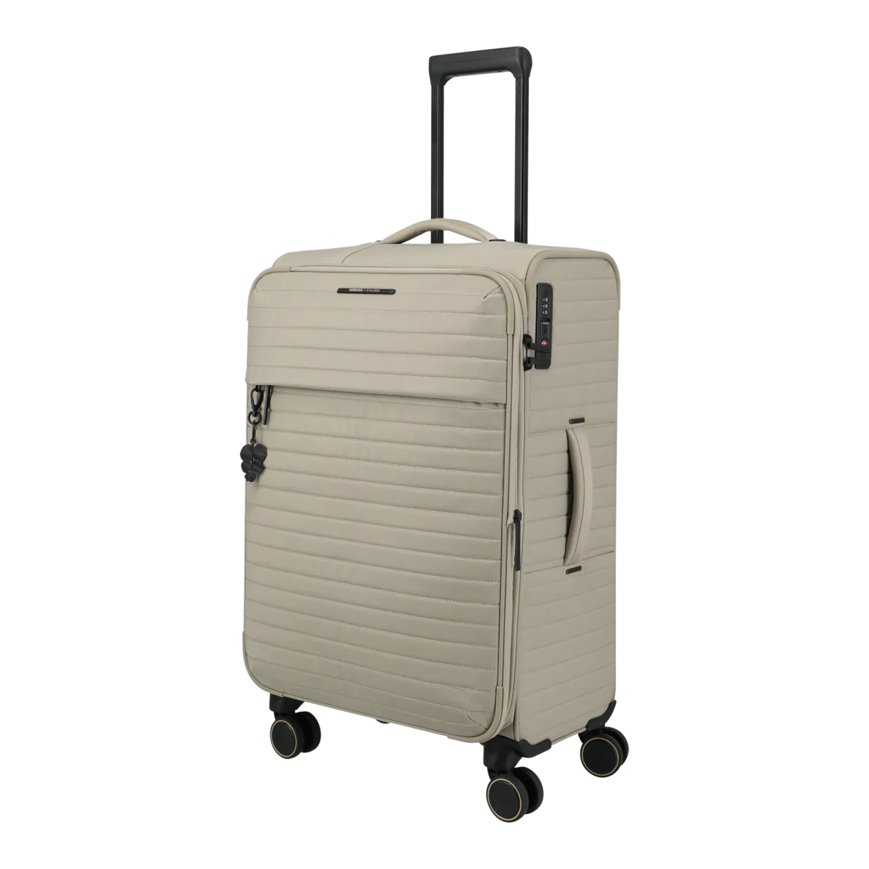 BARBARA & travelite Stepp Trolley M, 4-Rad (erweiterbar), Satin Nude