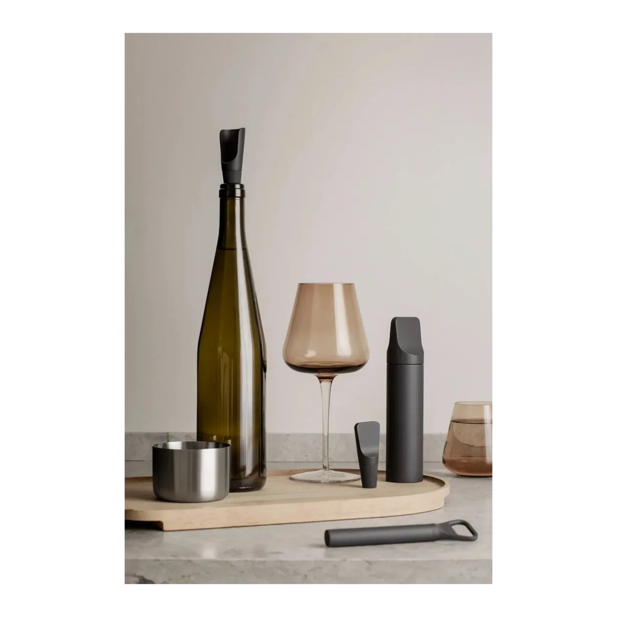 blomus ILO Wine Accessories Set, 4 pcs., Magnet