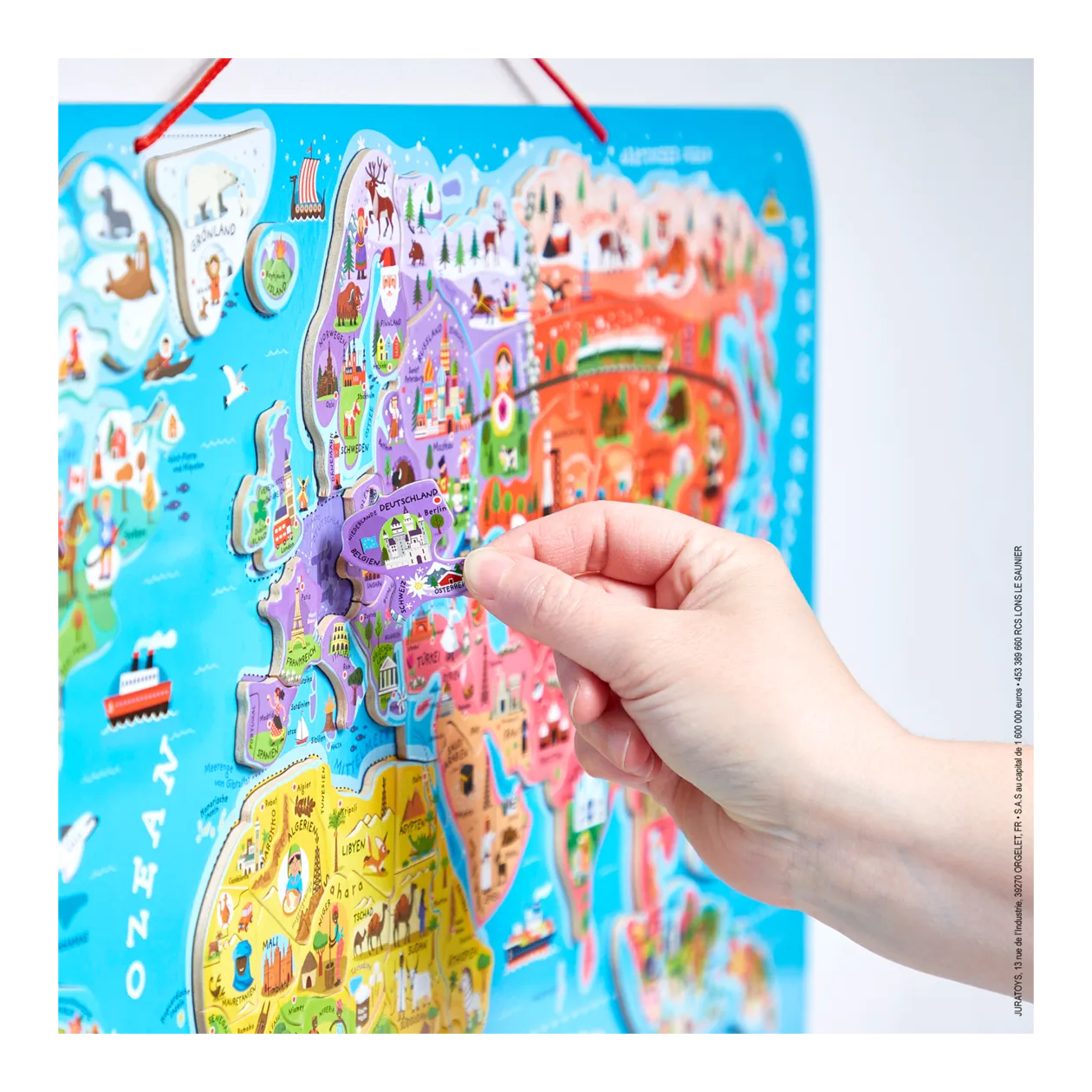 Janod Die Welt Magnetic World Map Puzzle