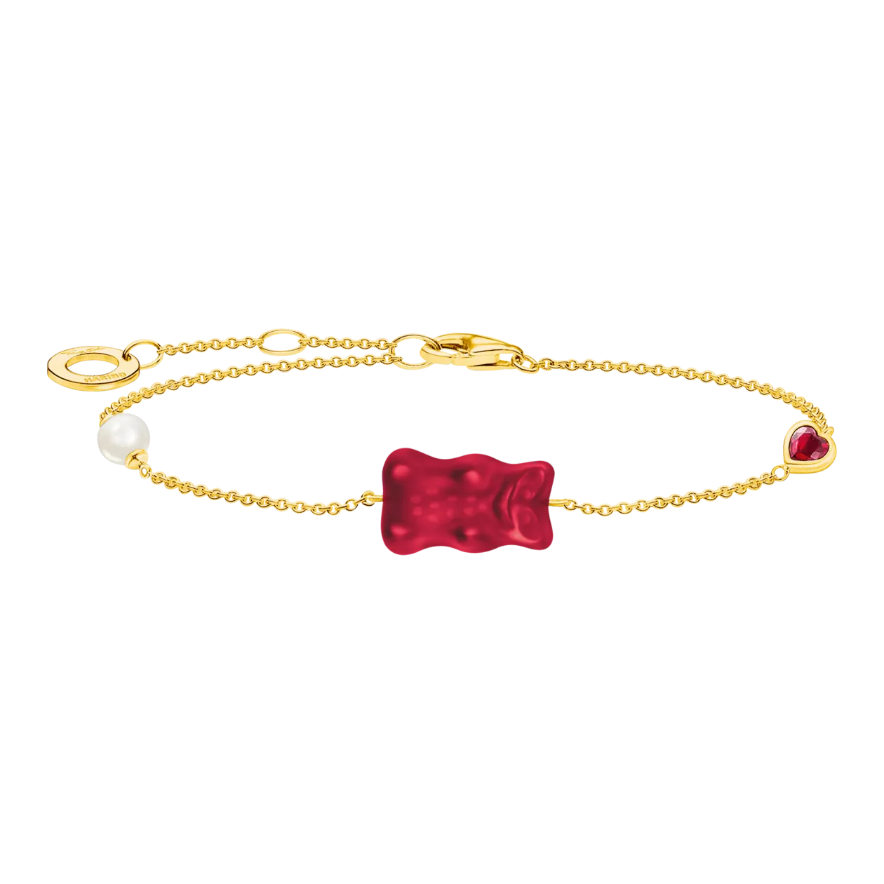 THOMAS SABO x HARIBO Bracelet, Gold/Red