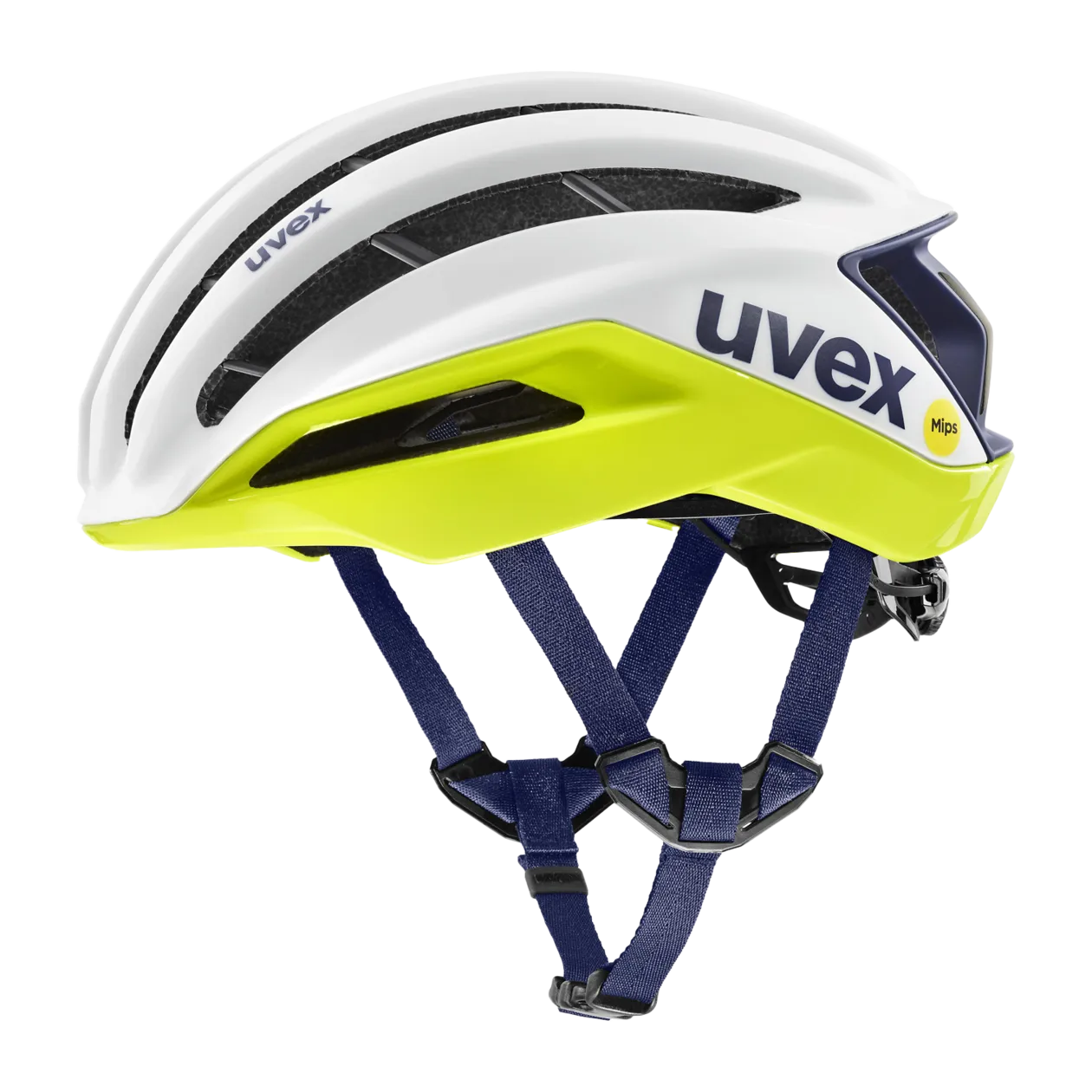 uvex surge aero MIPS Casco da bicicletta, 59-61 cm, bianco/giallo Team Edition