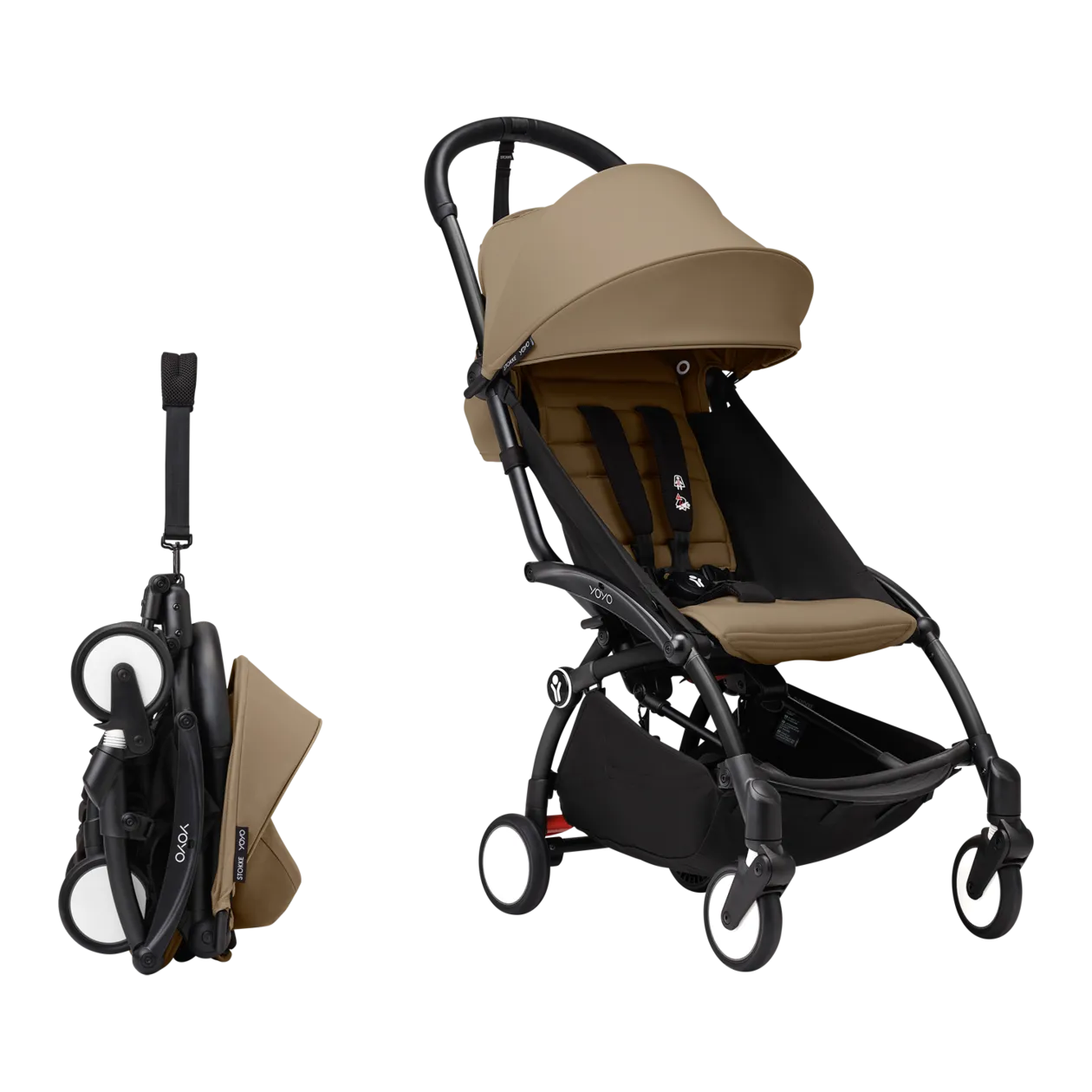 Stokke® YOYO3 Kinderwagen + 6+-Textilset, Taupe