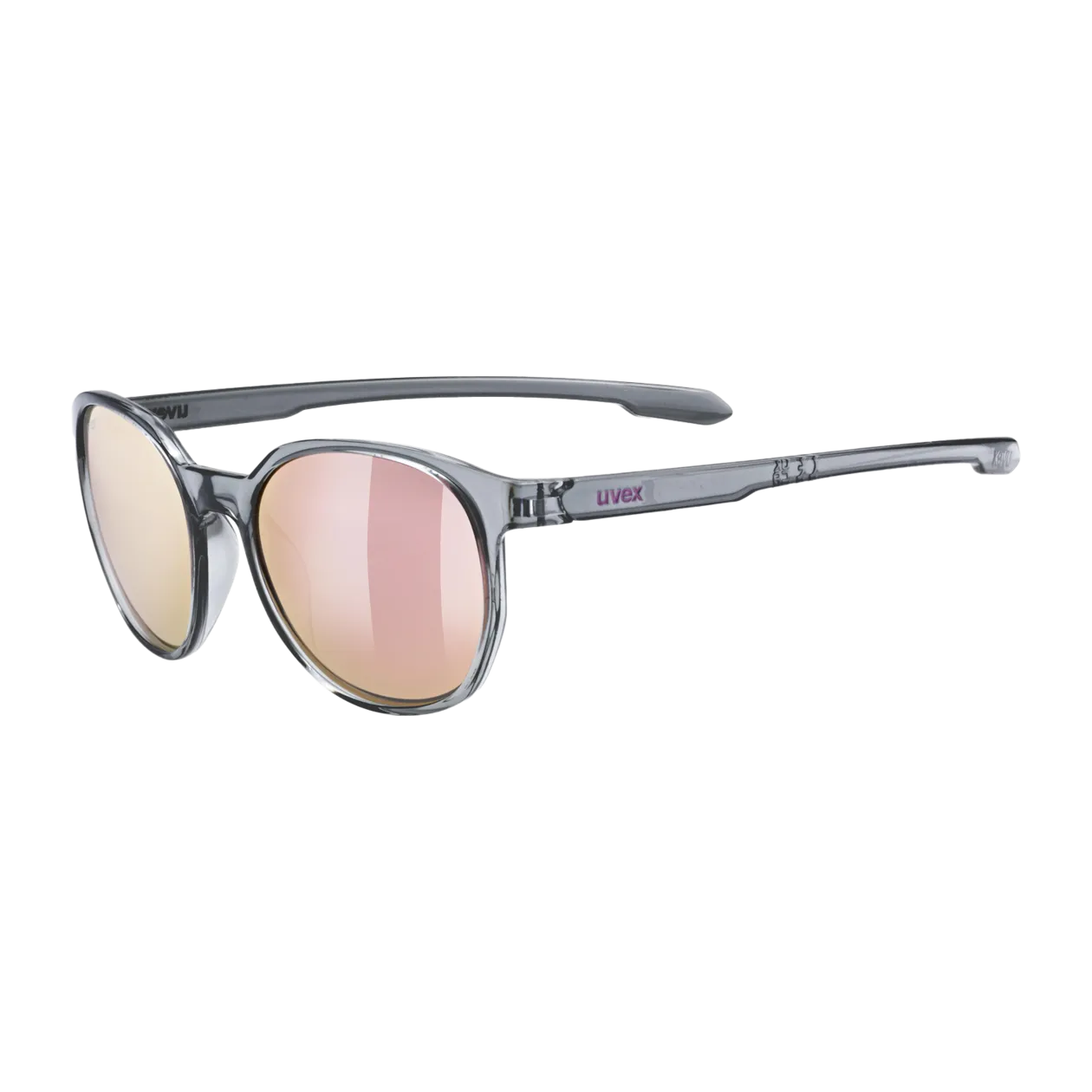 uvex LGL 54 Sonnenbrille, Smoke / Mirror Pink