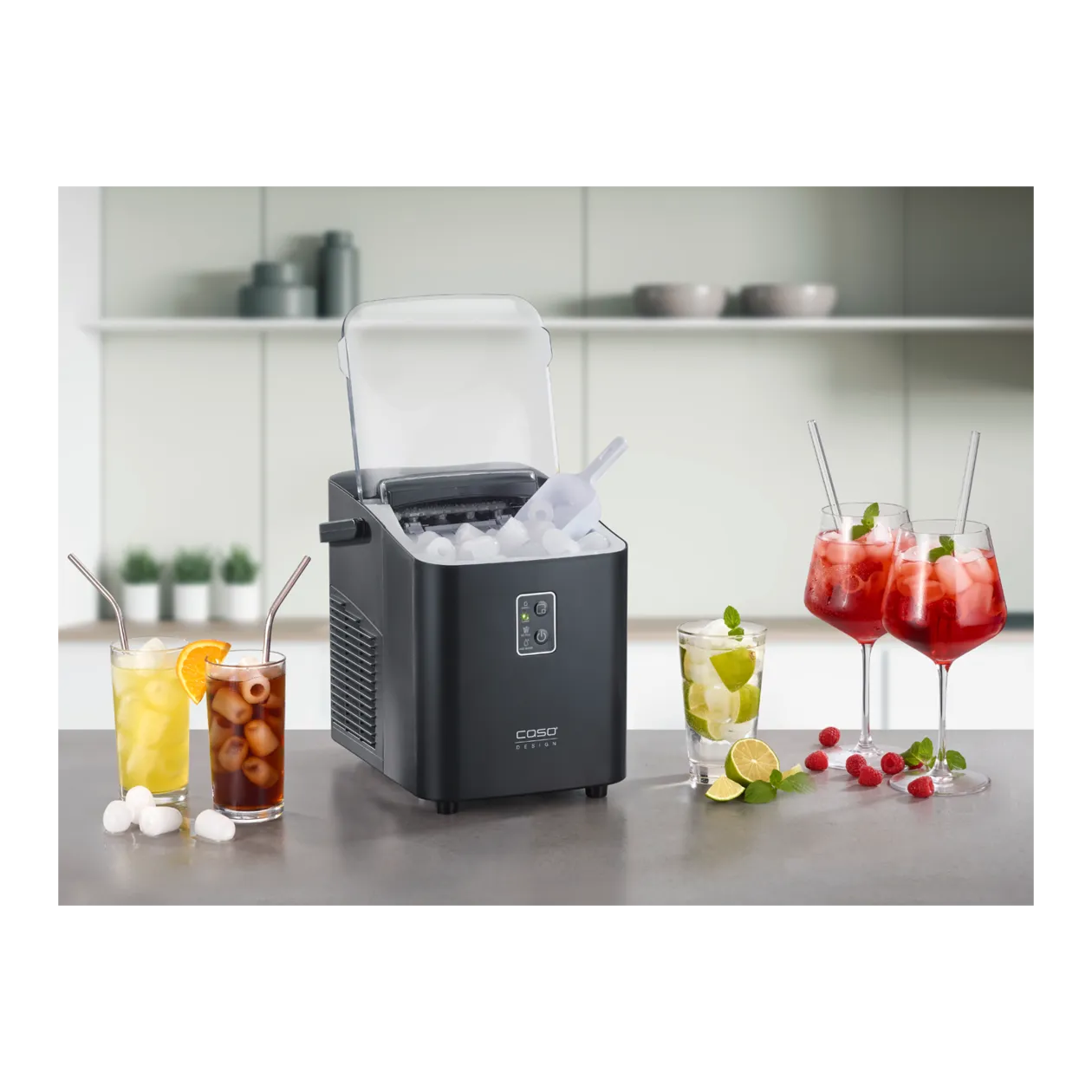 CASO Design IceChef Compact Ice Cube Maker, Black