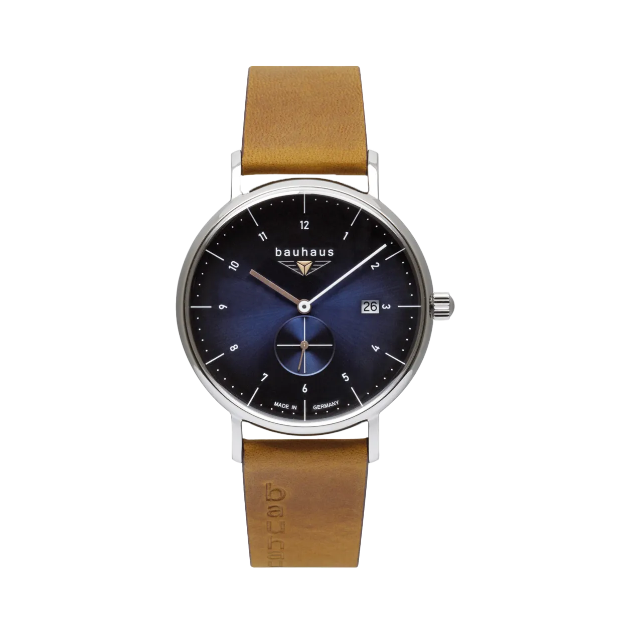 Bauhaus Classic 21303 Watch, Silver-coloured/Dark blue