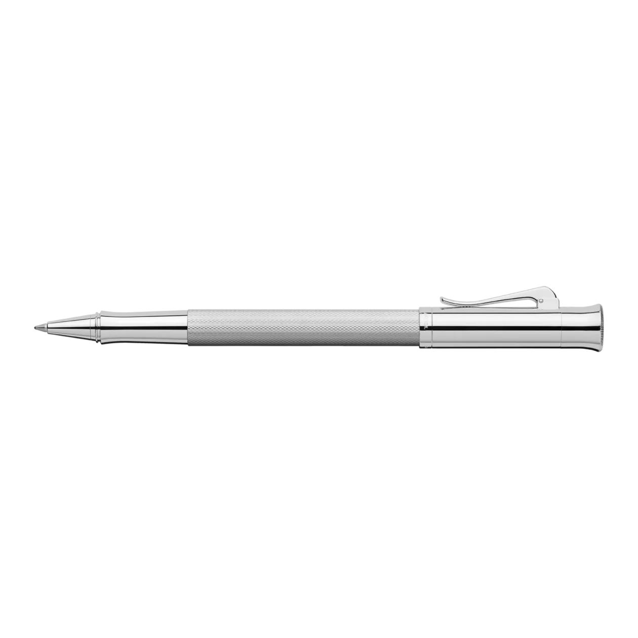 Graf von Faber-Castell Guilloche Rhodium Rollerball Pen, Silver-Coloured